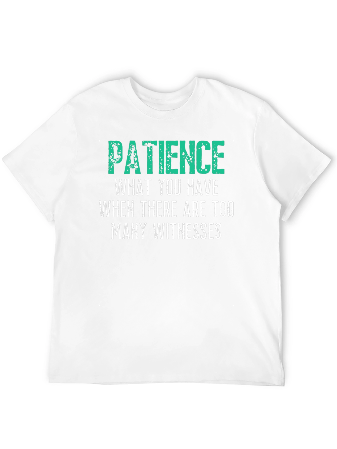 Black Funny Patience Graphic Print Black T-Shirt view 12