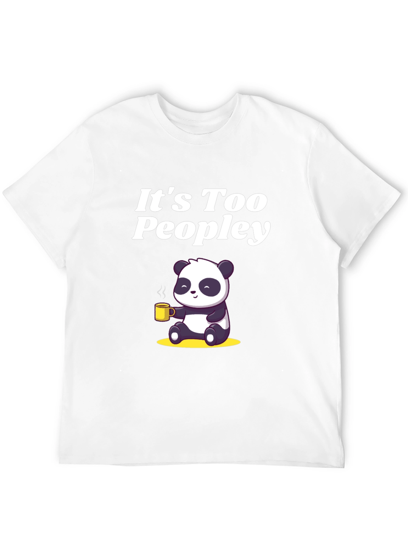Black It's Too Peopley Panda T-Shirt view 12