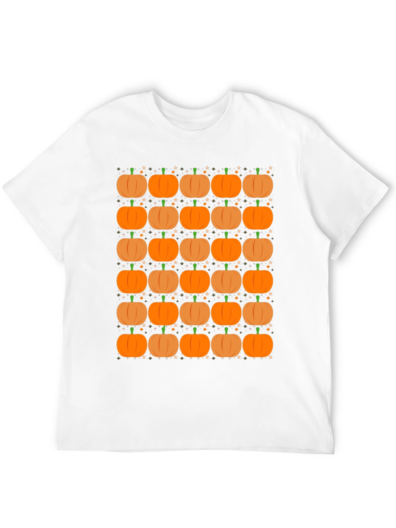 Black Pumpkin Pattern Black T-Shirt - Fall Festival Ready view 12