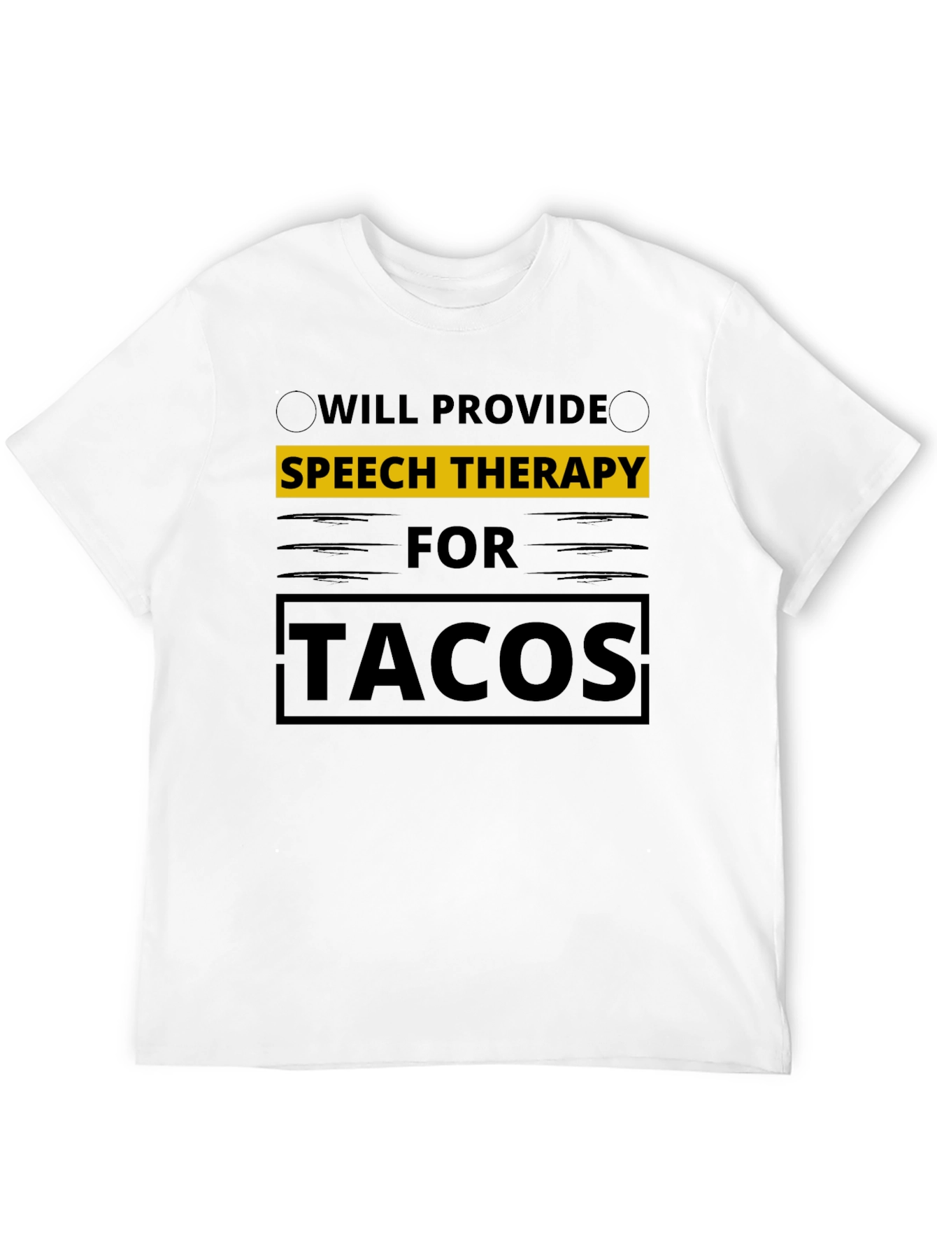 Black Speech Therapy for Tacos T-Shirt view 12