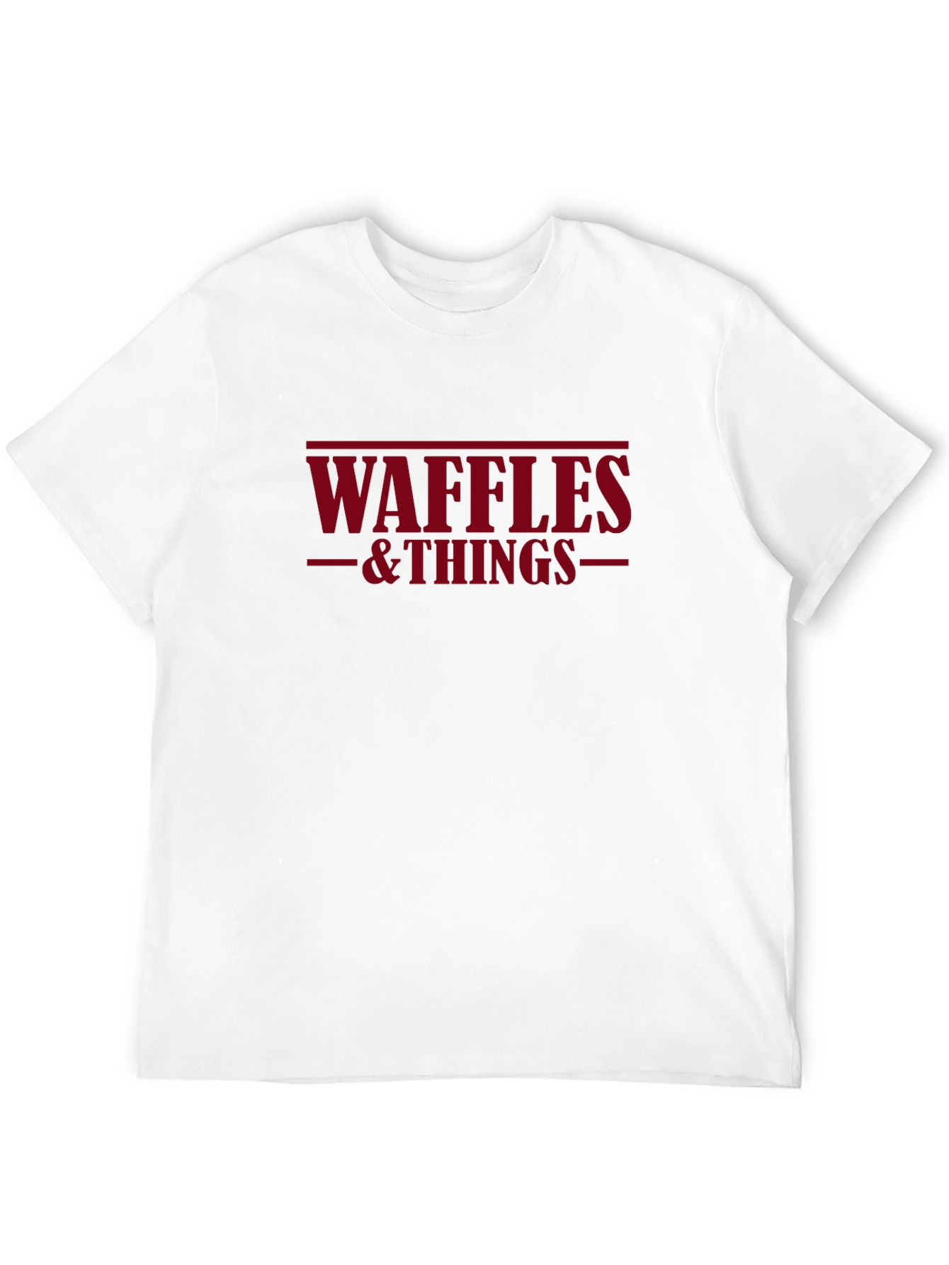 Black Waffles & Things Graphic Tee - Black Cotton Blend T-Shirt view 12