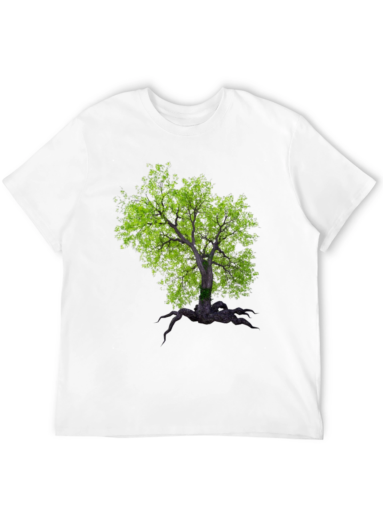 Black Arboreal Print Black T-Shirt view 12