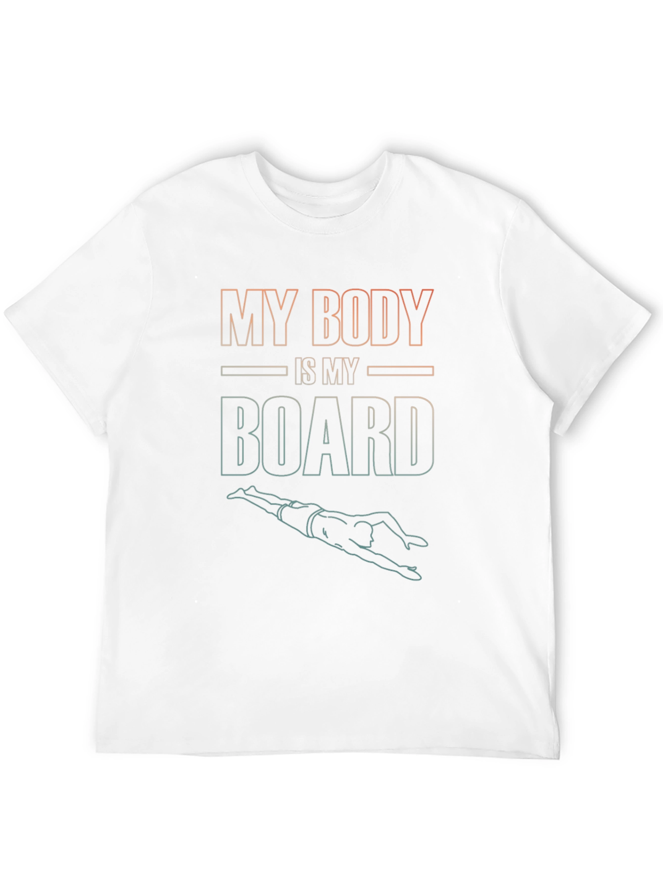 Black My Body Is My Board T-Shirt - Swimmer Tee view 12