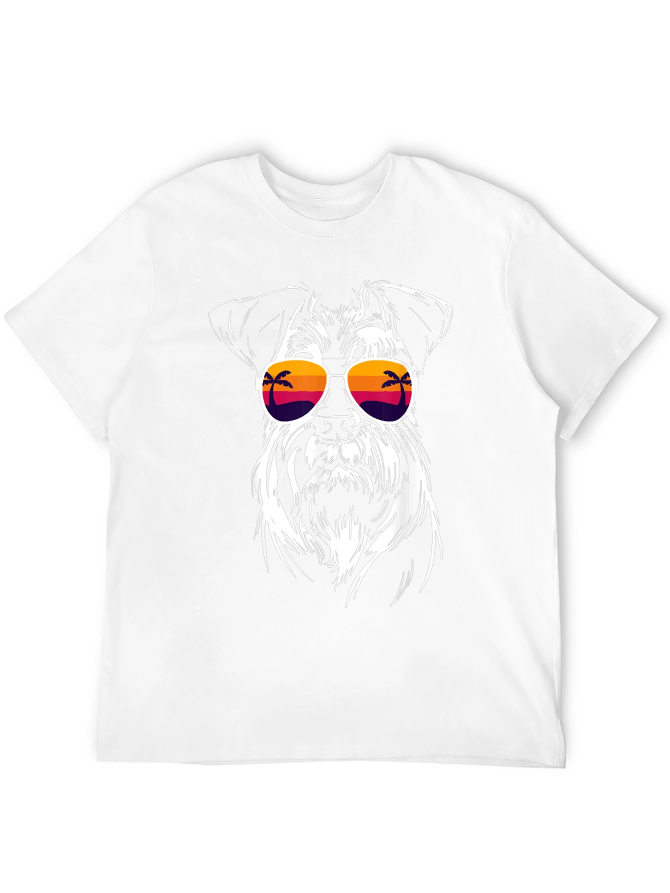 Black Cool Dog with Sunglasses Black T-Shirt view 12