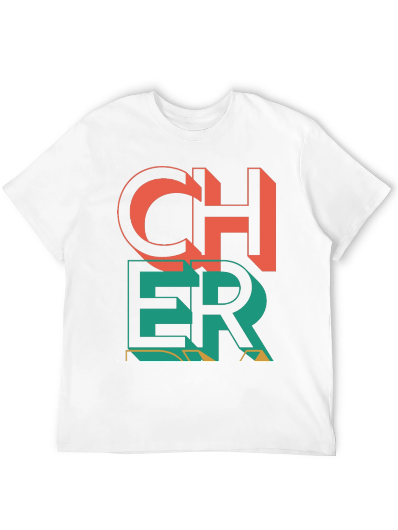 Black Cheer Graphic Print Crew Neck T-Shirt view 12