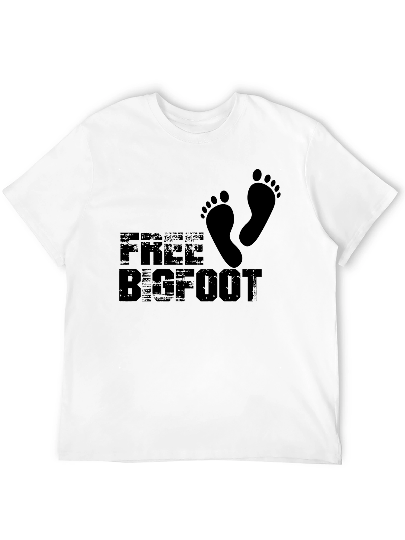 Black Free Bigfoot Graphic Tee - Black Short Sleeve T-Shirt view 12