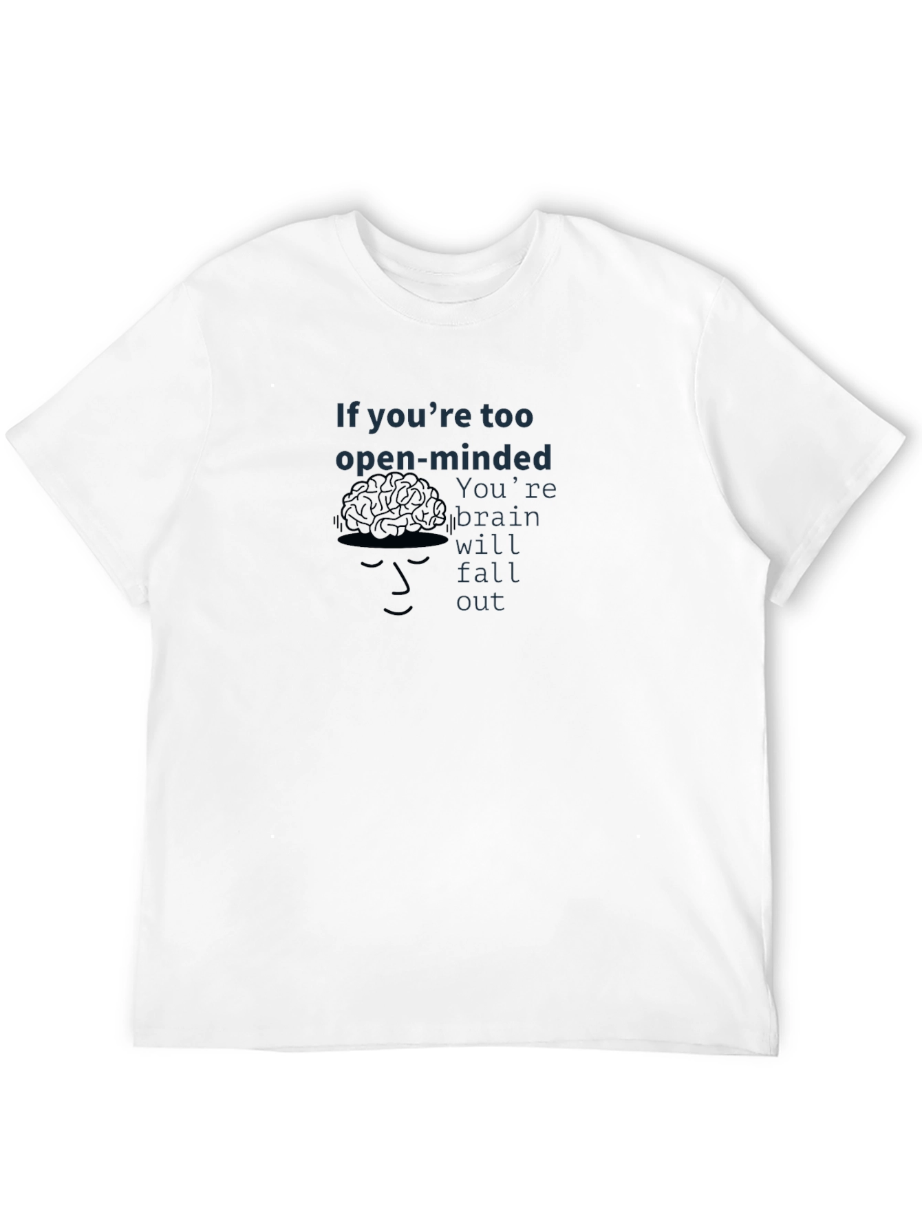 Black Open-Minded Brain Humor Graphic Tee view 12