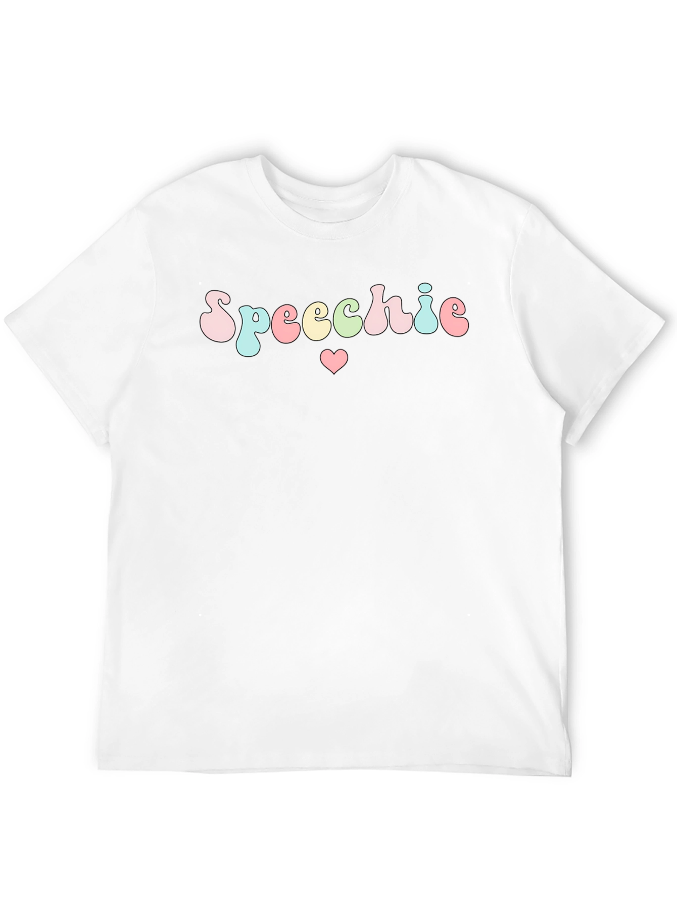 Black Speechie Heart Graphic Black T-Shirt view 12