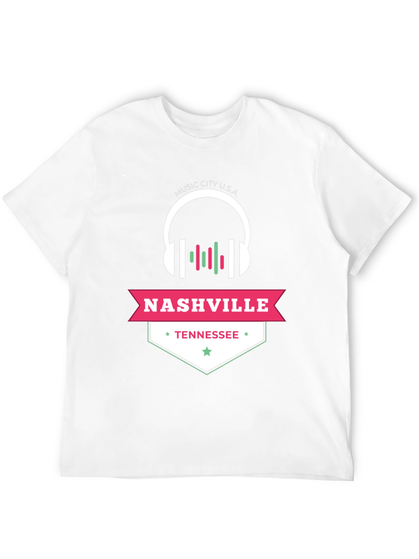 Black Nashville Tennessee Music City USA Graphic Tee view 12