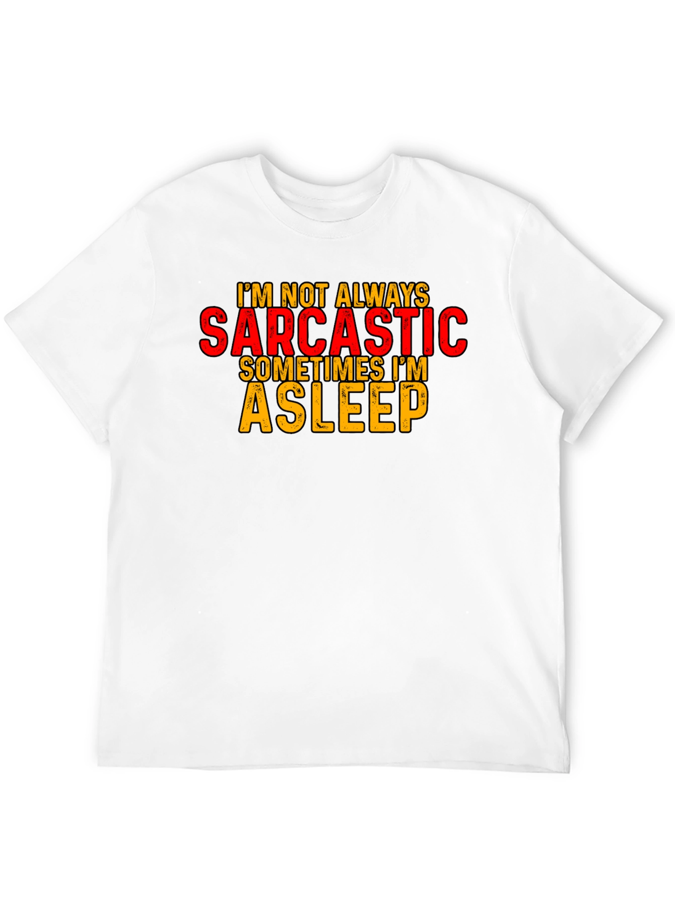 Black Sarcastic/Asleep Graphic T-Shirt view 12