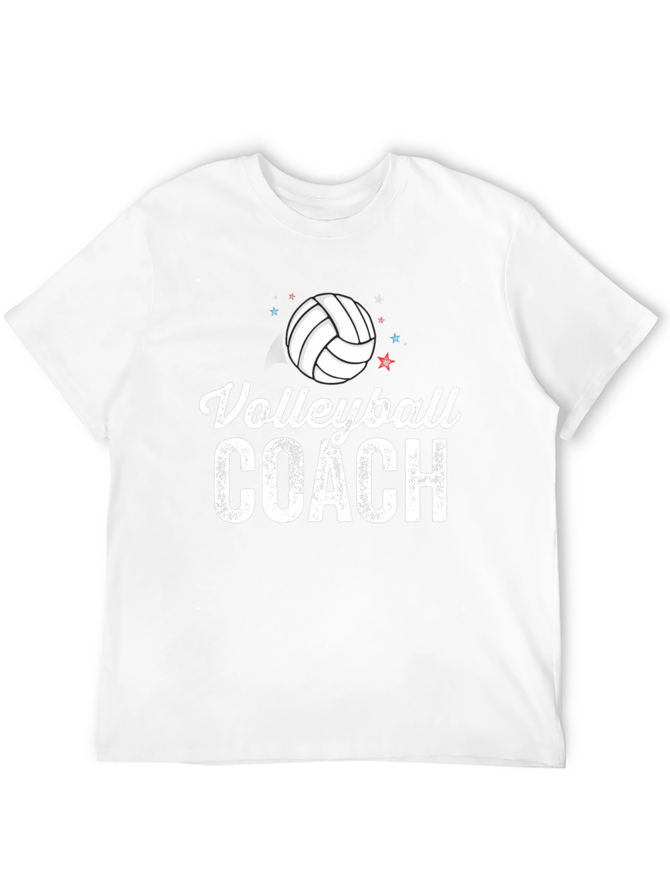 Black Volleyball Coach Graphic T-Shirt view 12