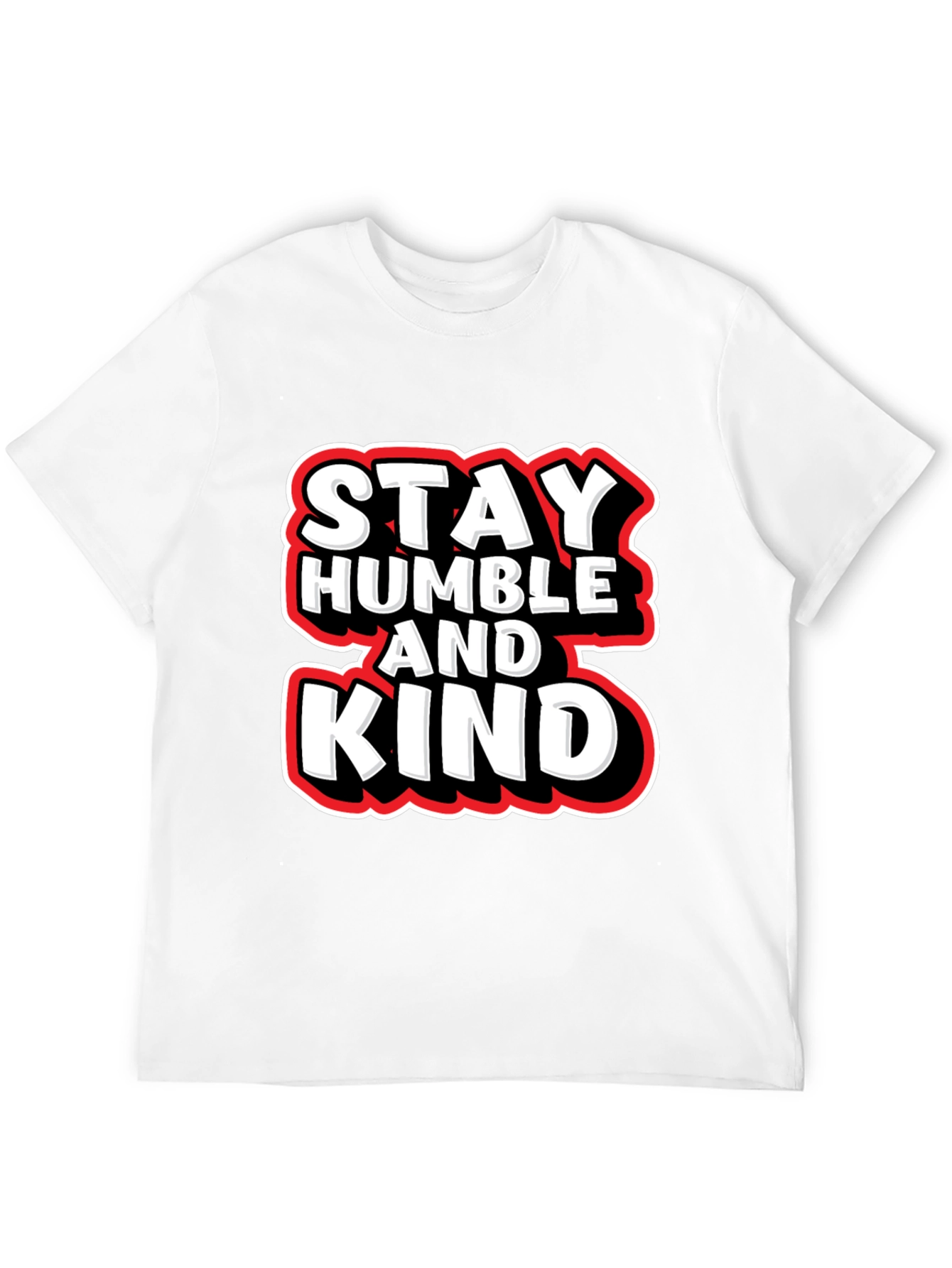 Black Stay Humble & Kind Graphic Tee - Casual Black T-Shirt view 12