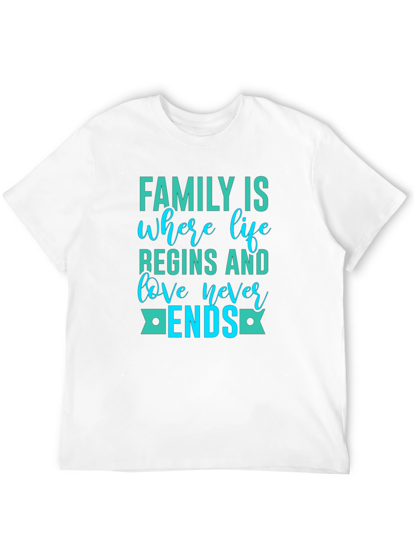 Black Family Love Never Ends Graphic Tee - Black Casual T-Shirt view 12