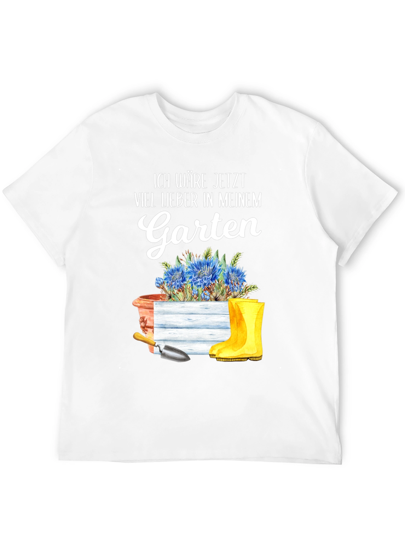 Black Gardening Enthusiast T-Shirt - "I'd Rather Be In My Garden" view 12