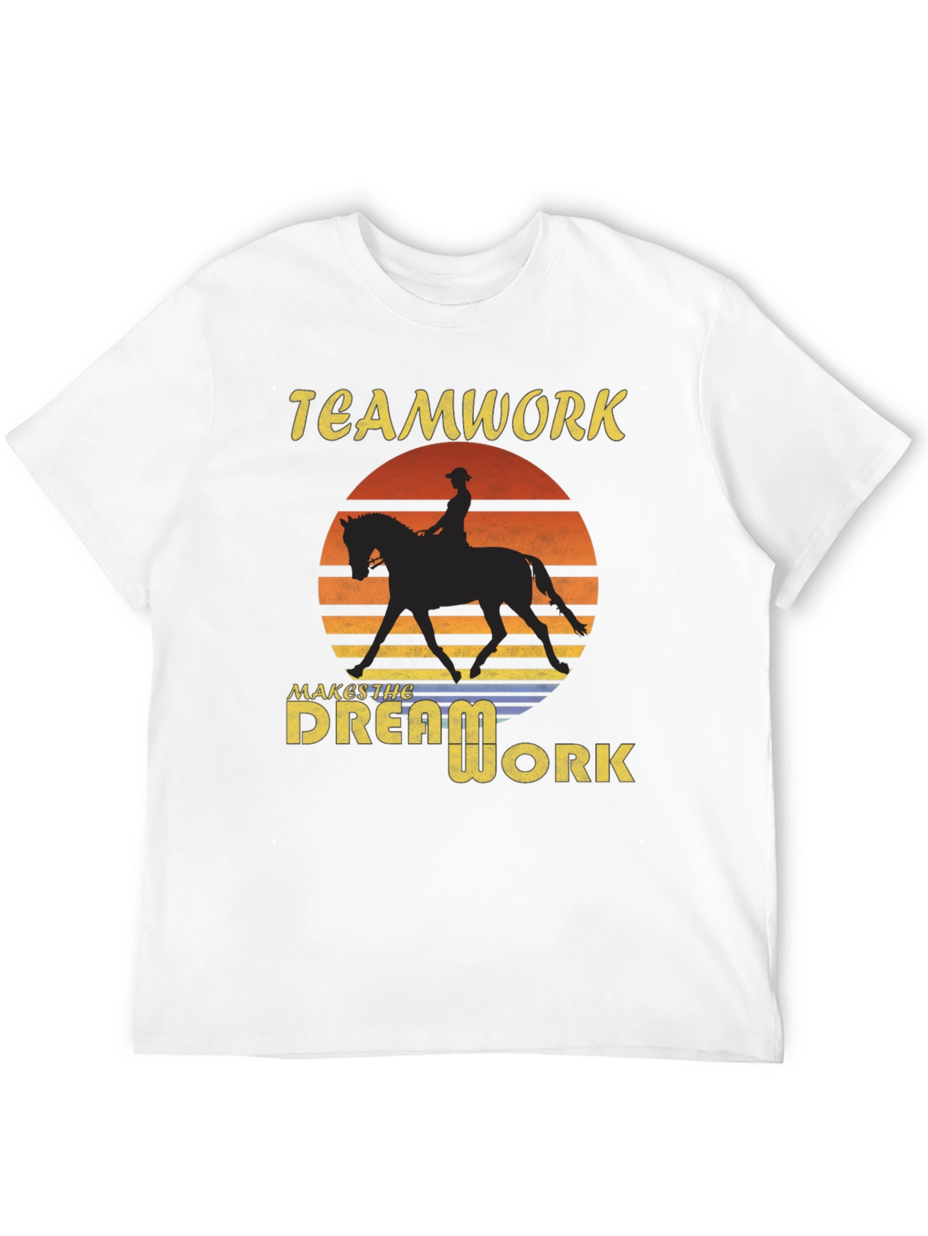 Black Teamwork Makes The Dream Work Black T-Shirt view 12