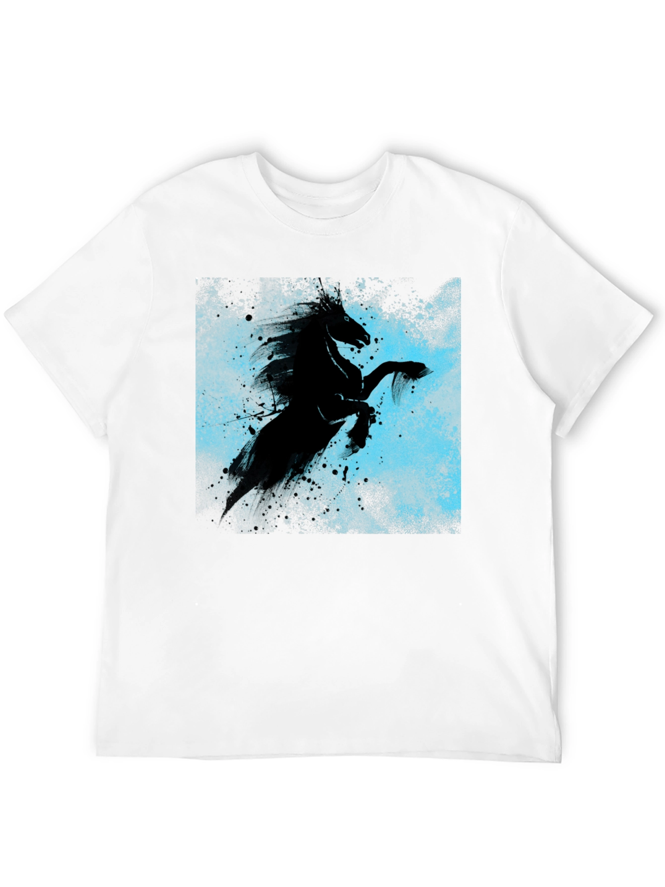 Black Black Horse Graphic Tee - Unique Style view 12