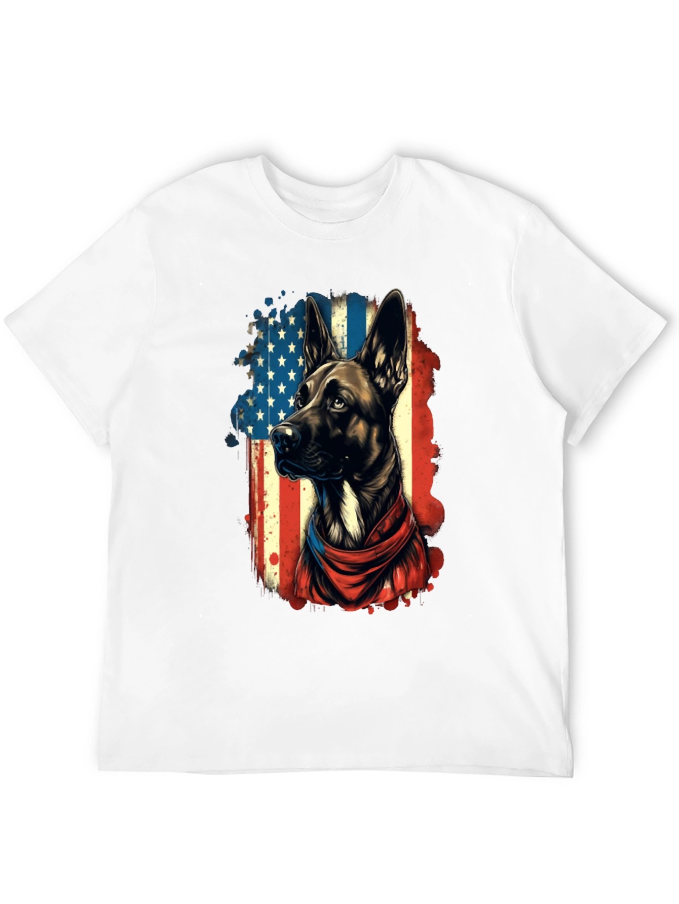 Black Patriotic Dog T-Shirt view 12