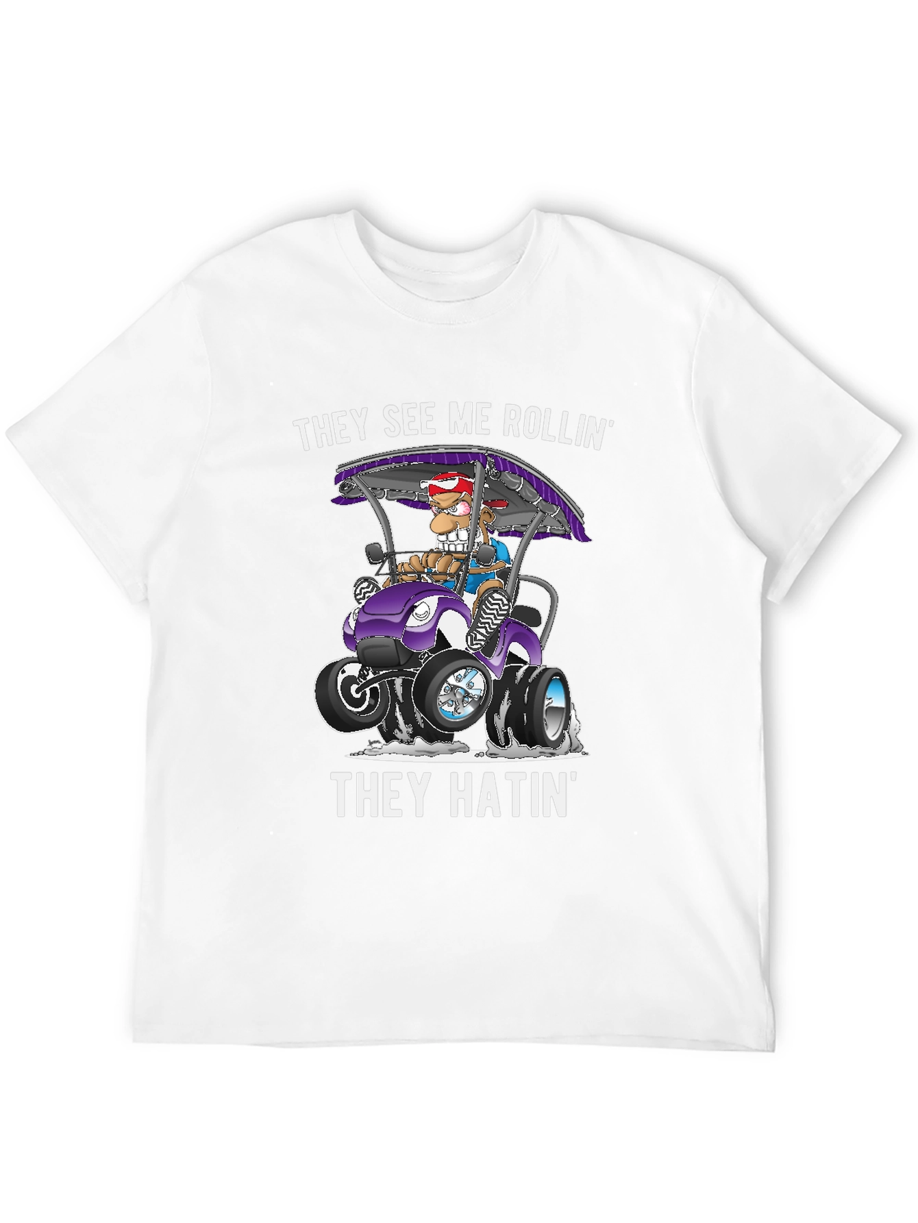 Black They See Me Rollin' T-Shirt view 12