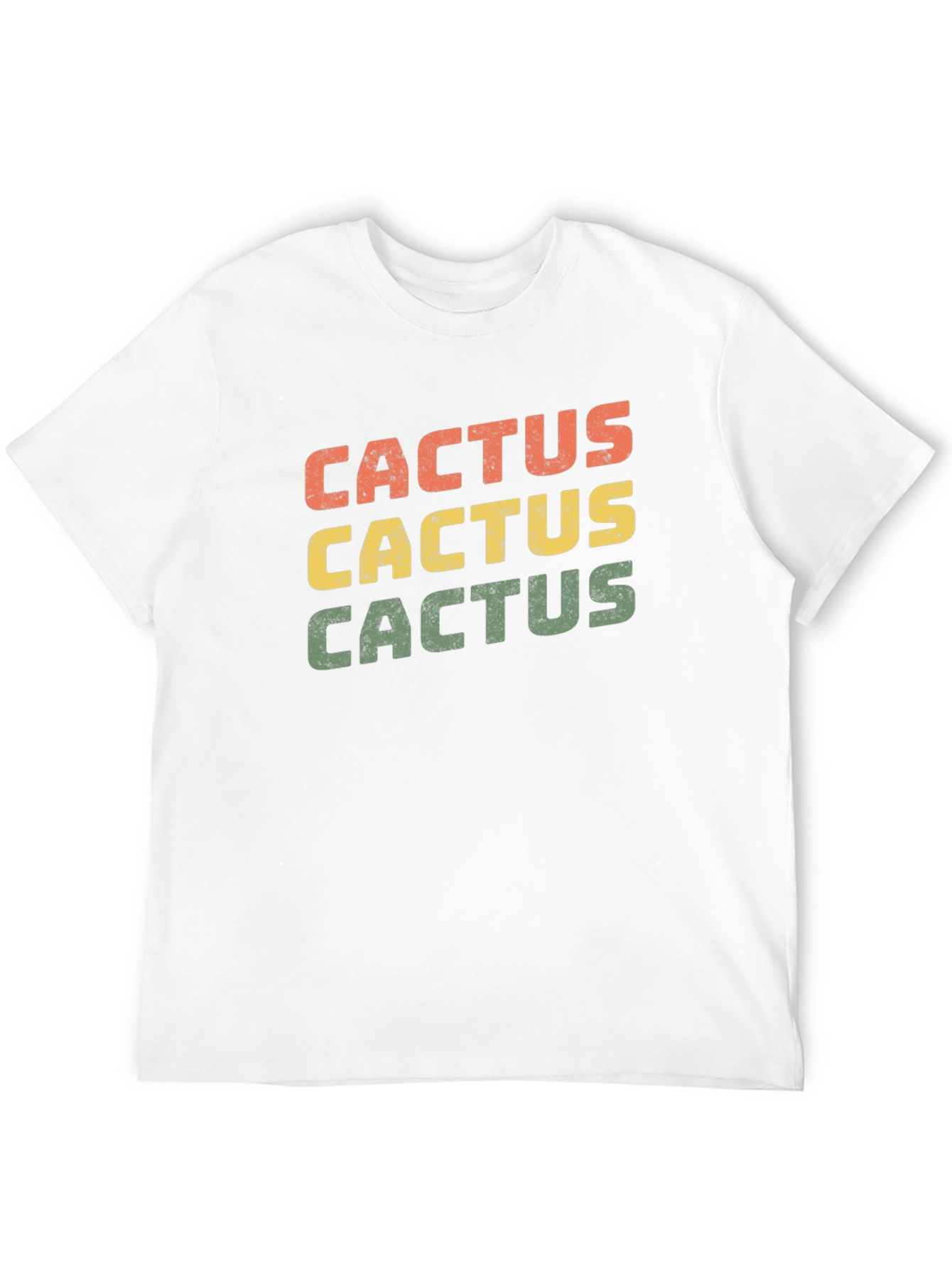 Black Retro Cactus T-Shirt - Black Cotton Tee view 12