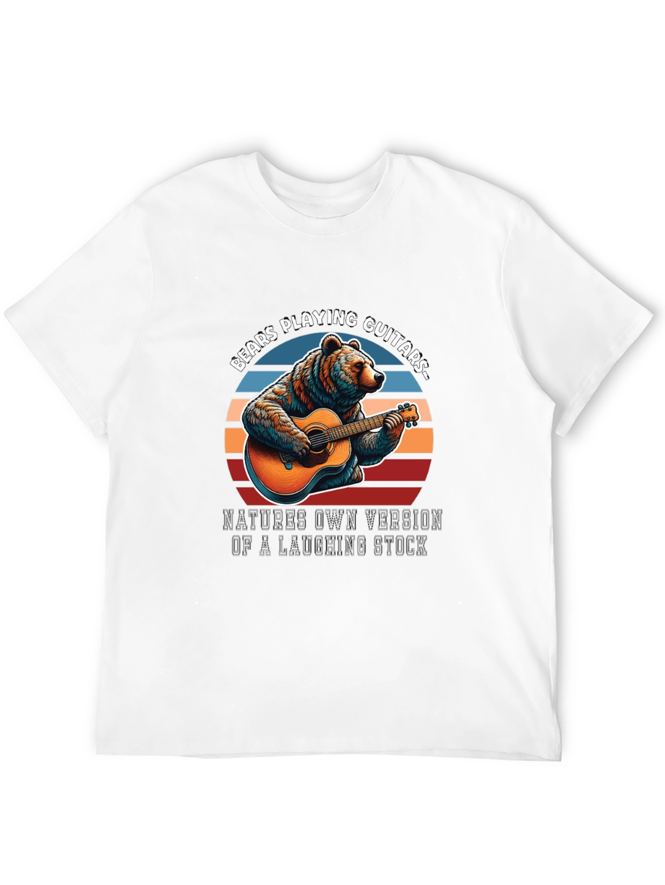Black Bears Playing Guitars Graphic T-Shirt view 12