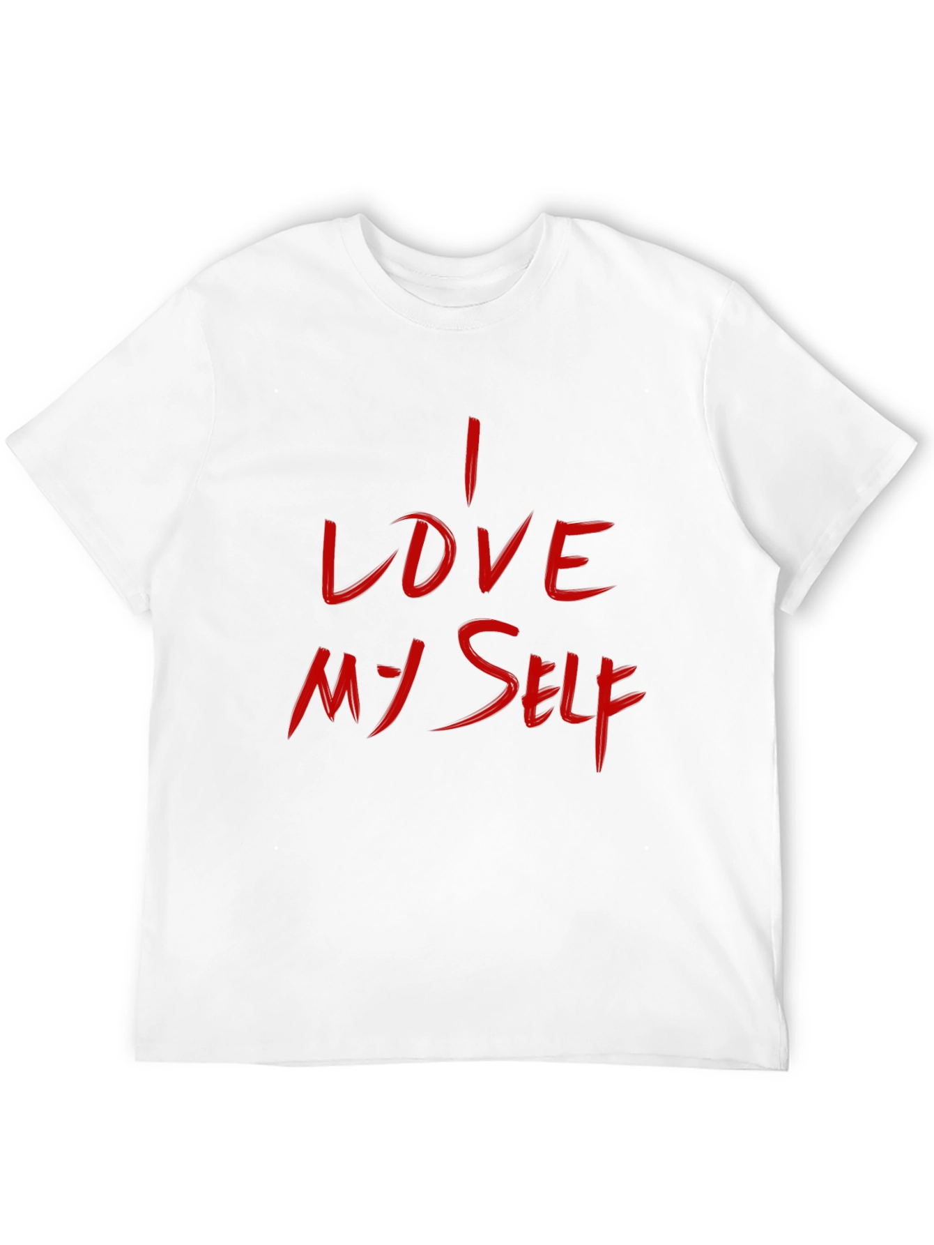 Black I LOVE MYSELF Black Tee - Mens Graphic T-Shirt view 12