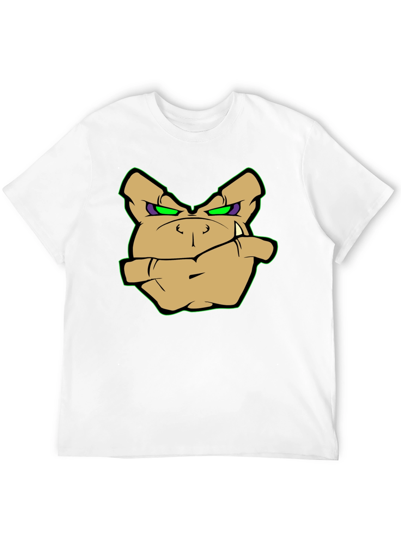 Black Cartoon Monster Graphic Print Black T-Shirt view 12