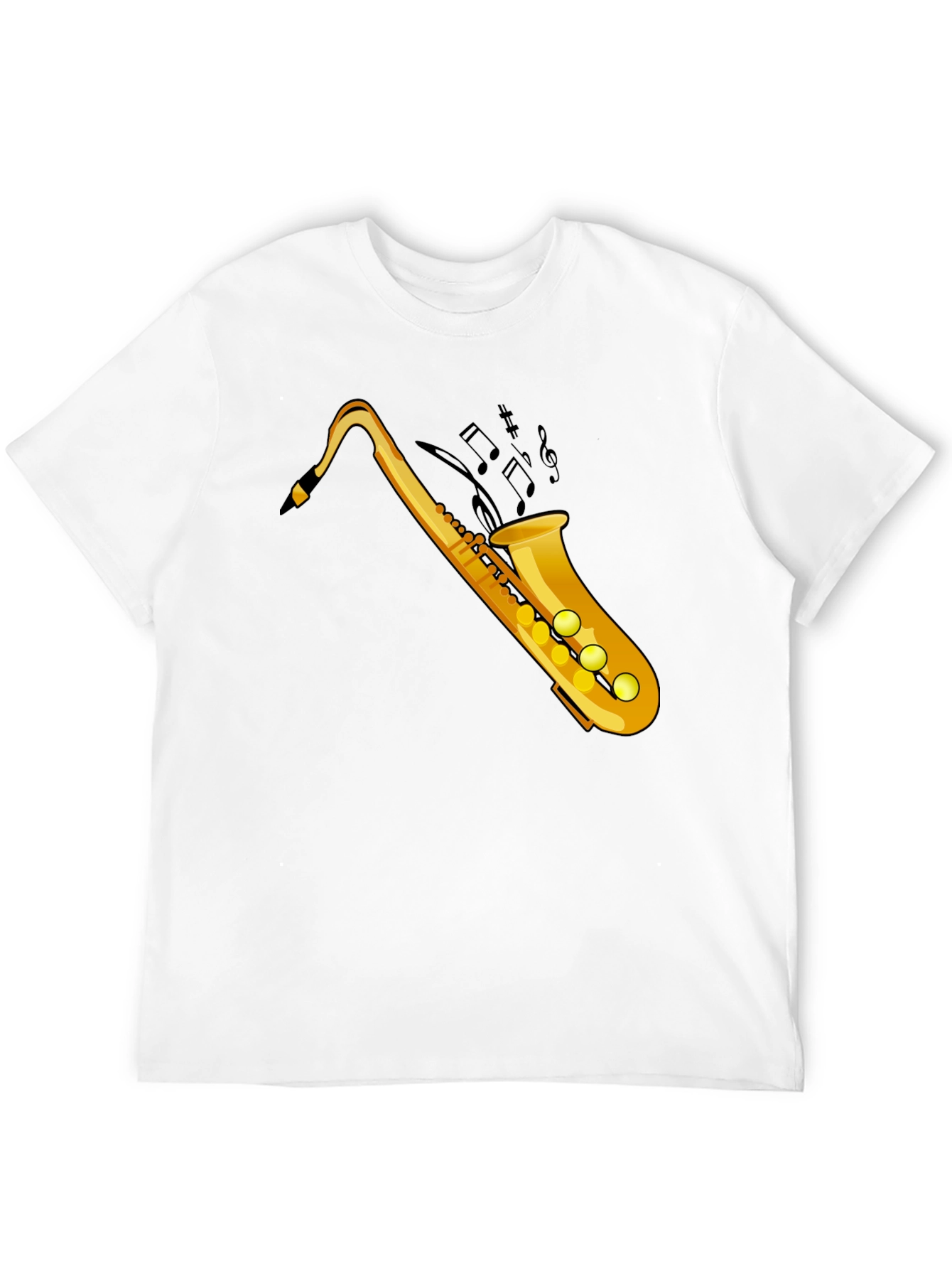 Black Saxophone Graphic T-Shirt - Musical Instrument Tee view 12