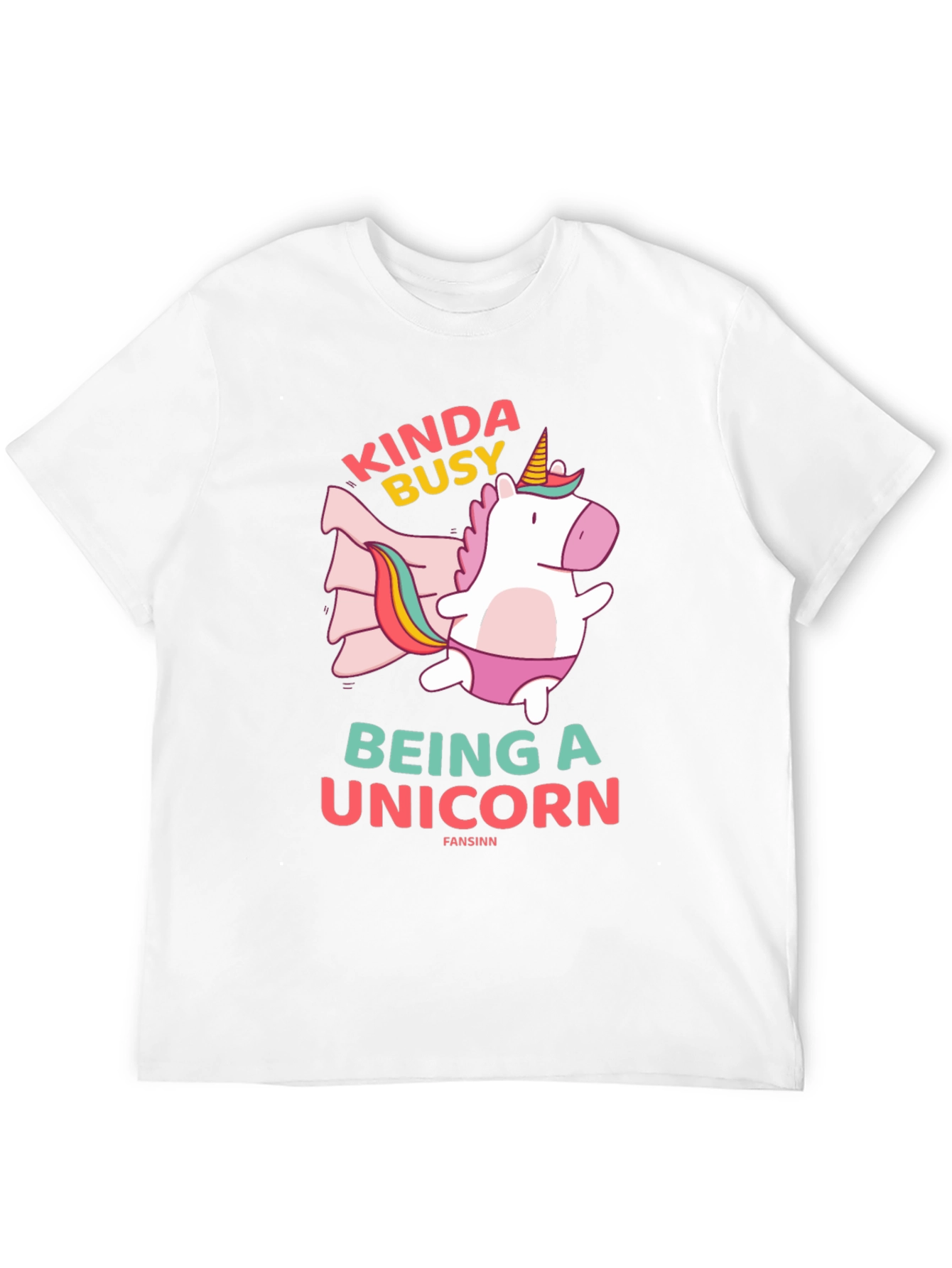 Black Kinda Busy Being A Unicorn Black T-Shirt view 12