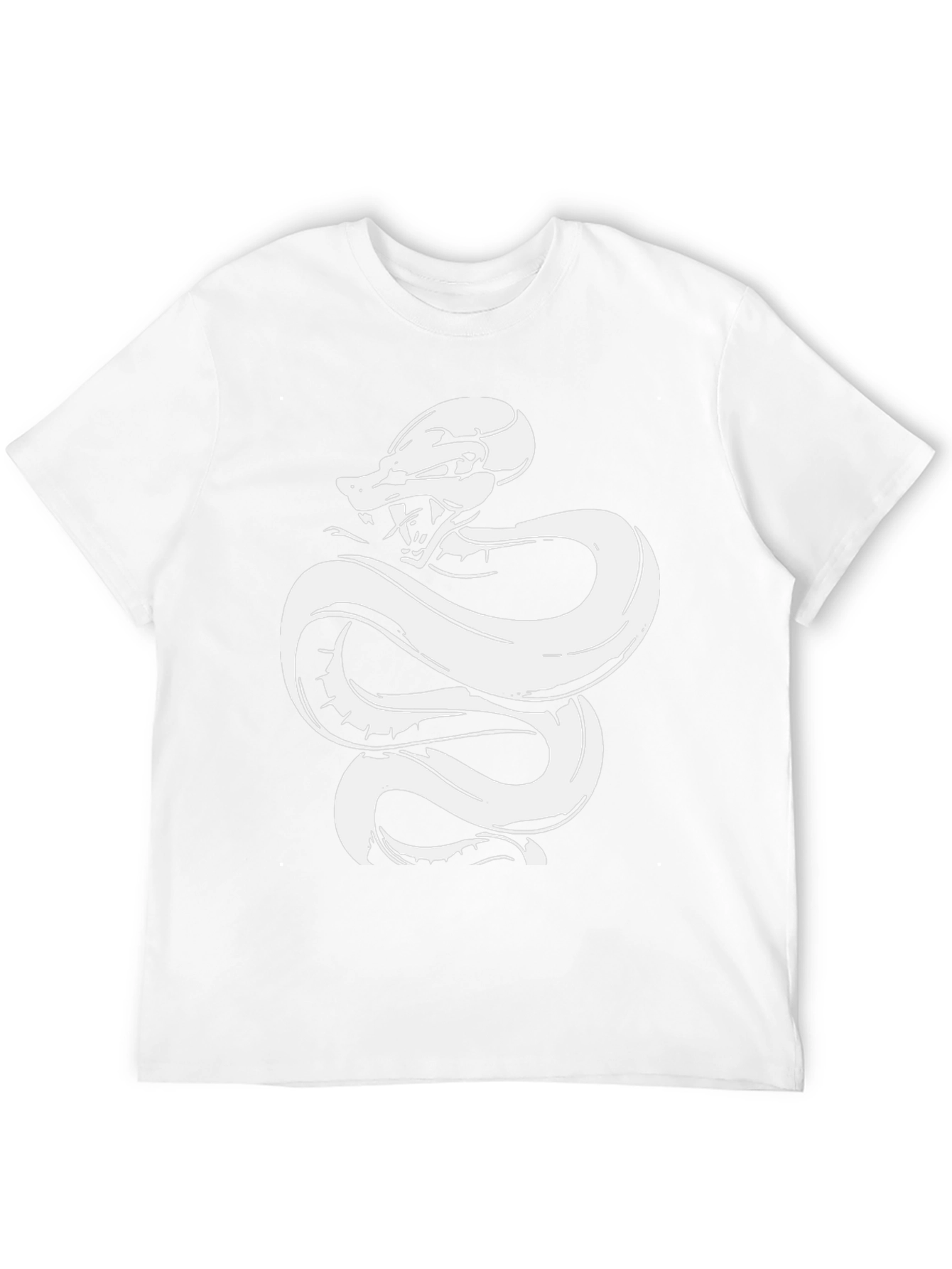 Black Black Tee with White Snake Graphic view 12
