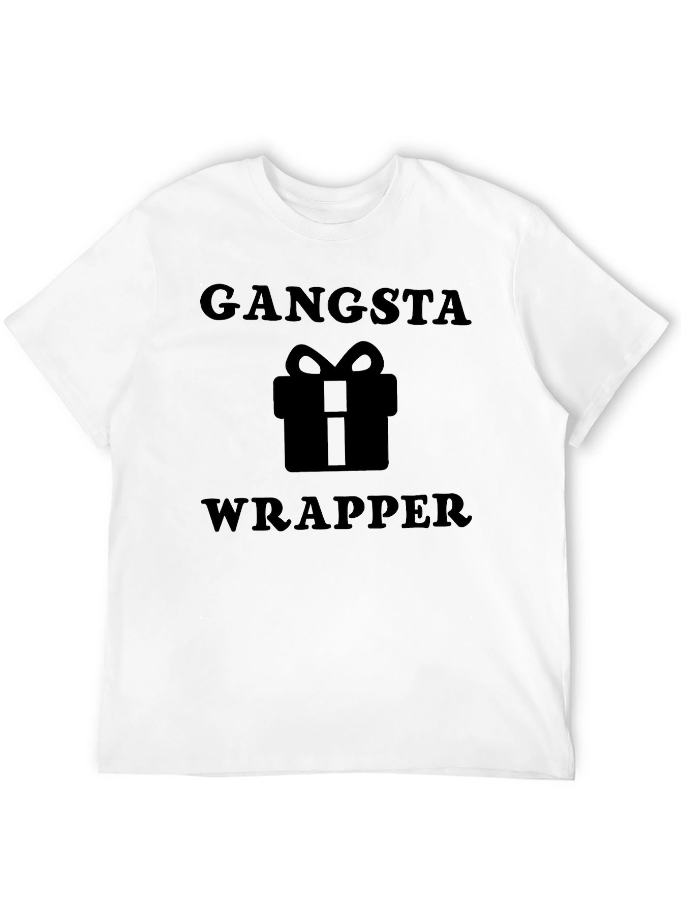 Black Gangsta Wrapper Gift Graphic T-Shirt view 12