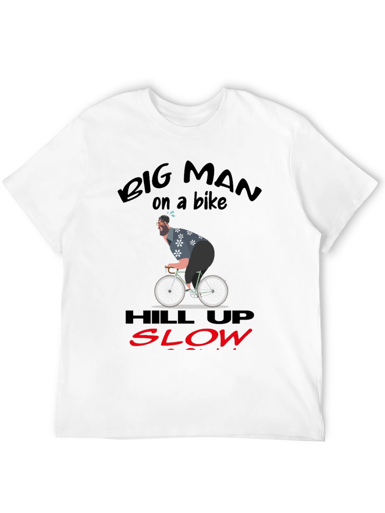 Black Big Man On A Bike Graphic T-Shirt view 12