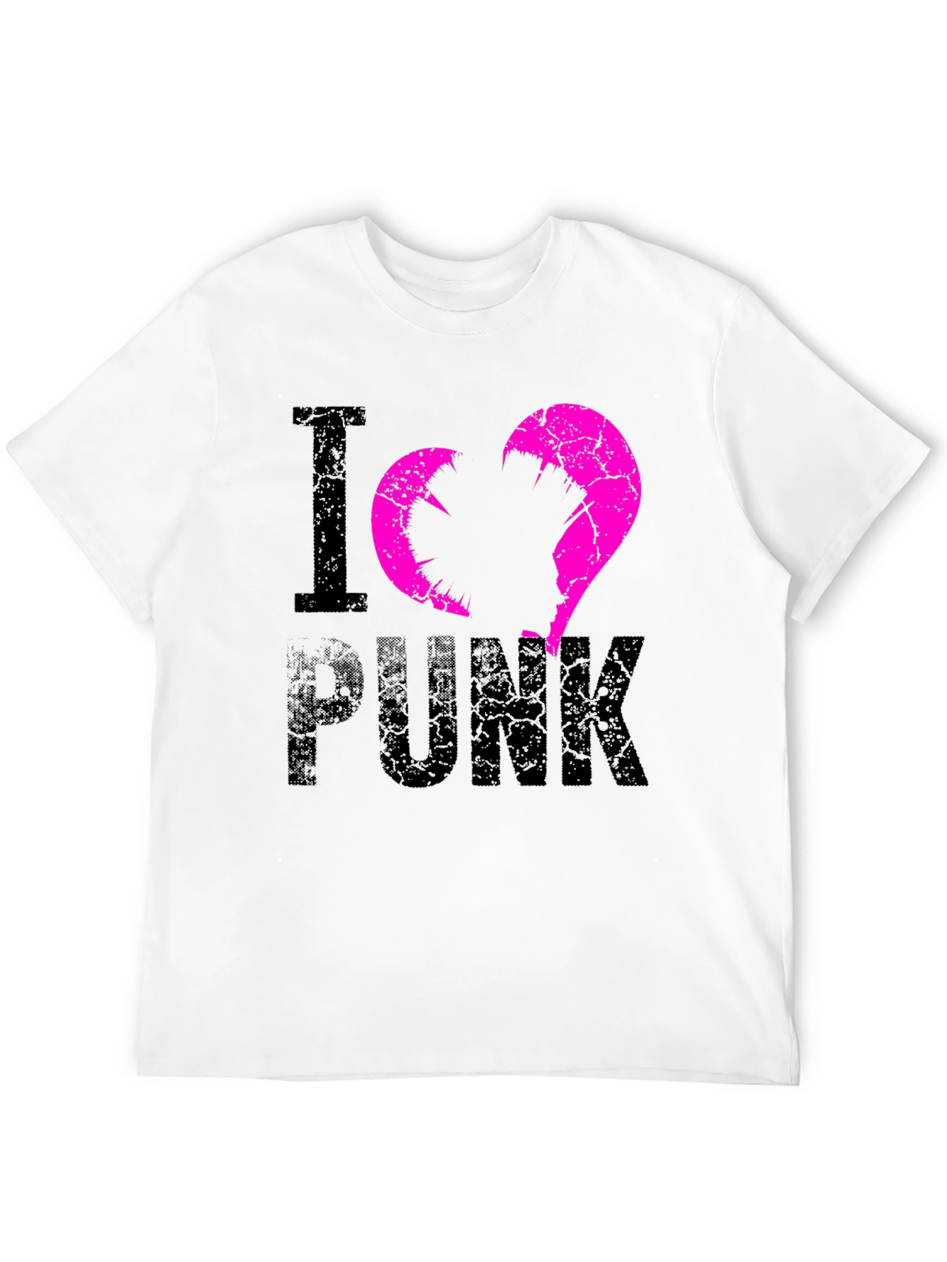 Black I Love Punk Graphic Tee - Edgy Streetwear view 12