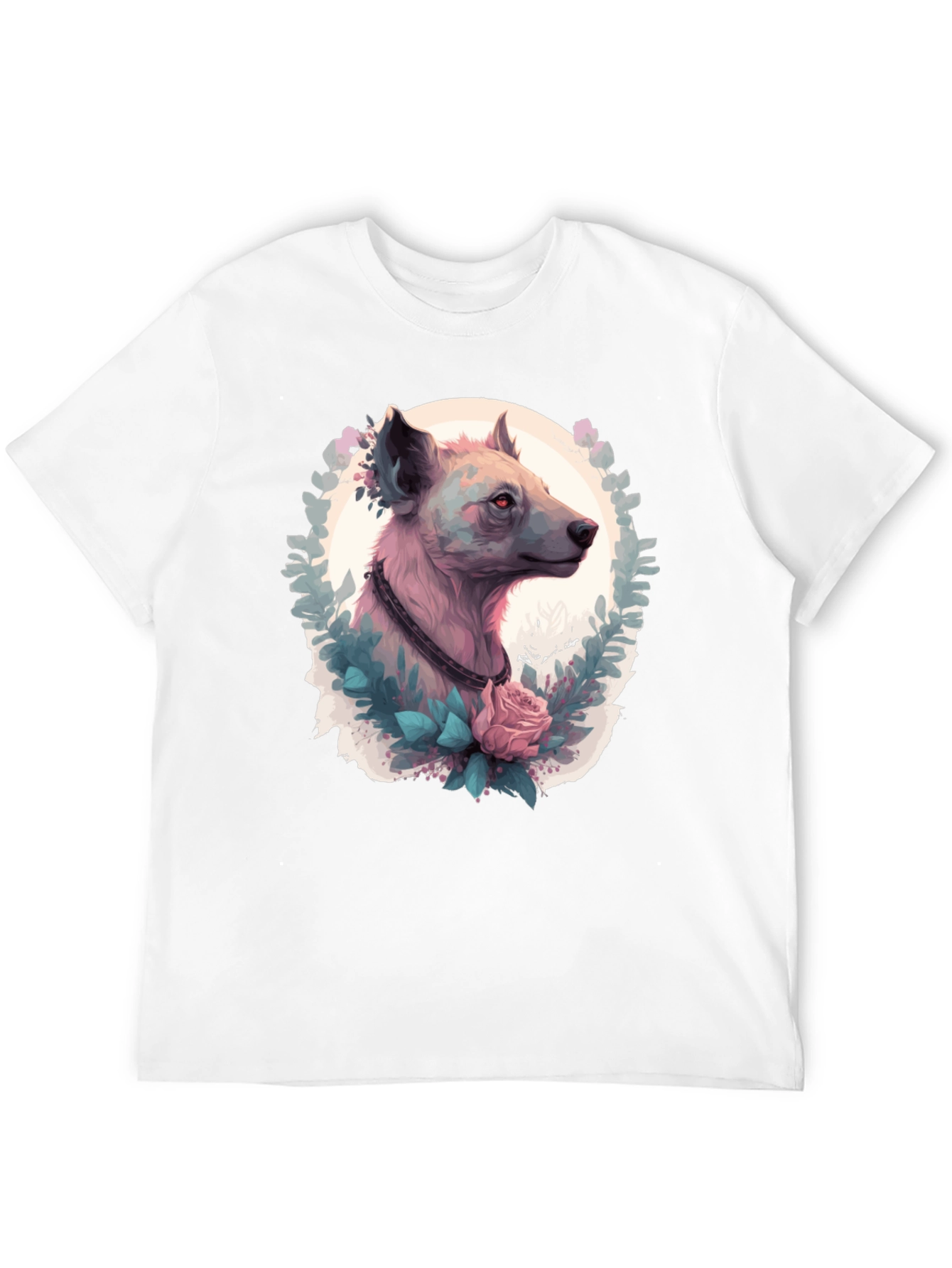 Black Hyena Portrait T-Shirt - Unique Animal Graphic Tee view 12