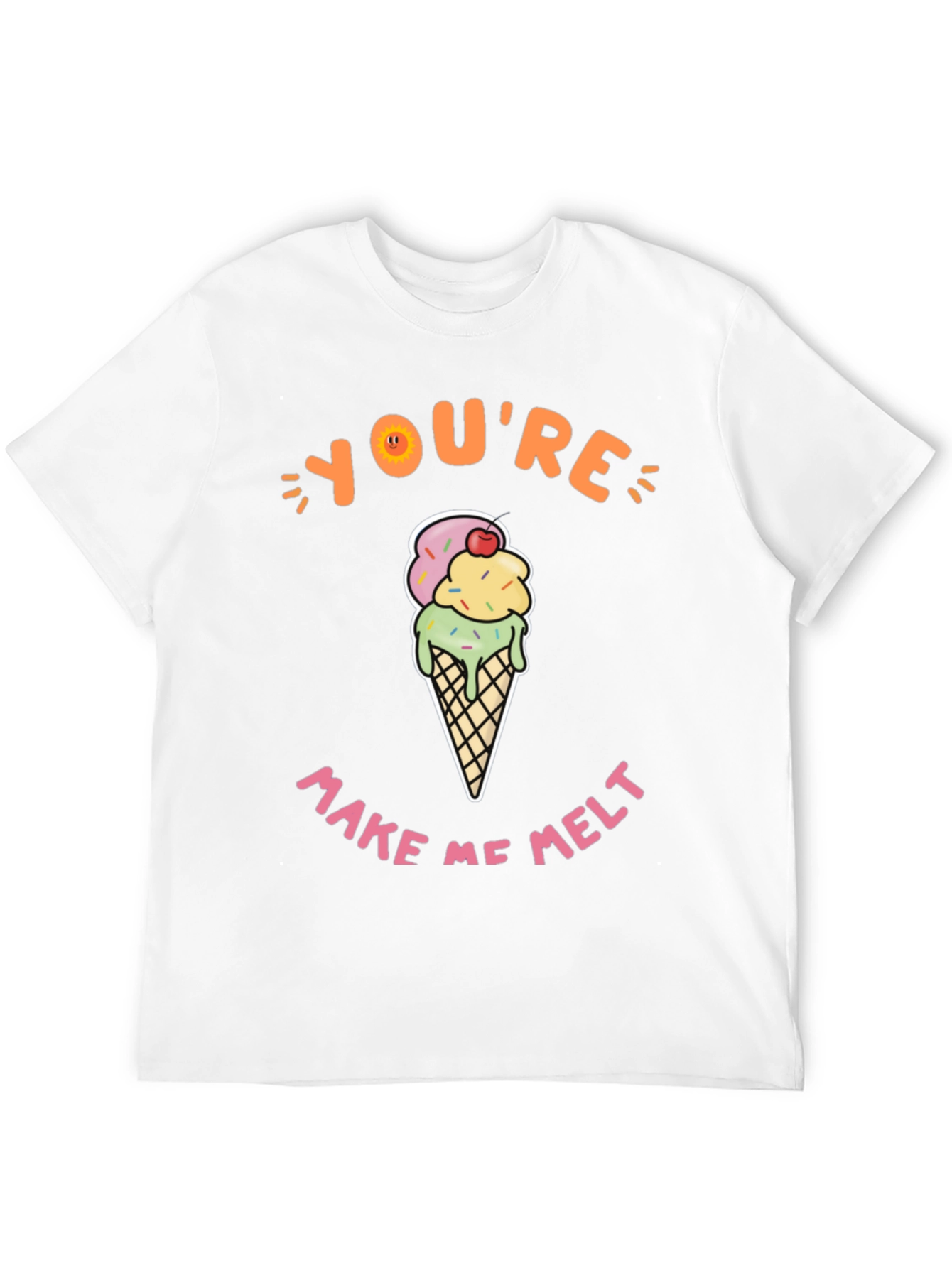Black You're Make Me Melt Ice Cream Graphic Tee view 12