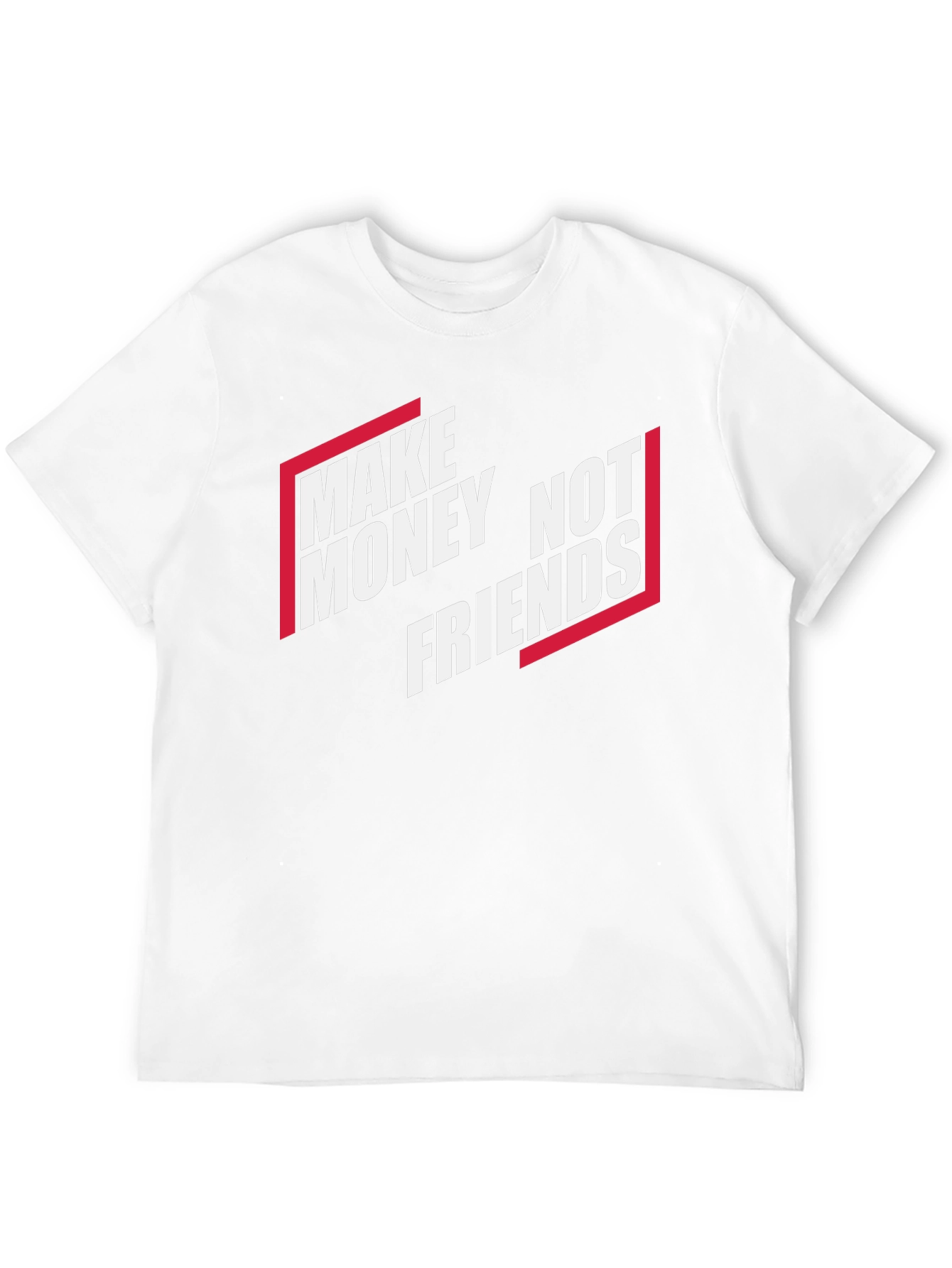 Black Make Money Not Friends Graphic T-Shirt view 12