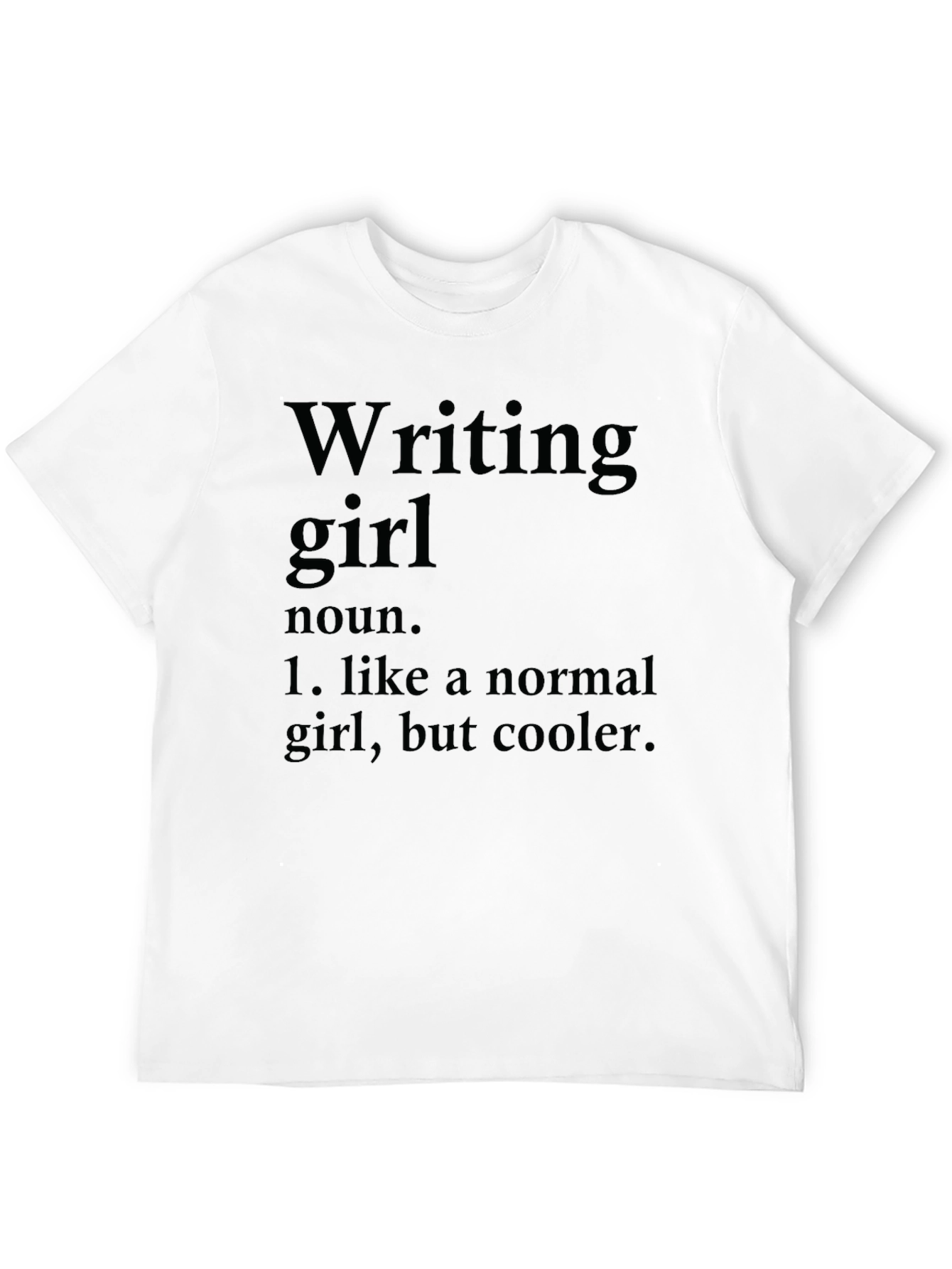 Black Writing Girl Definition T-Shirt view 12