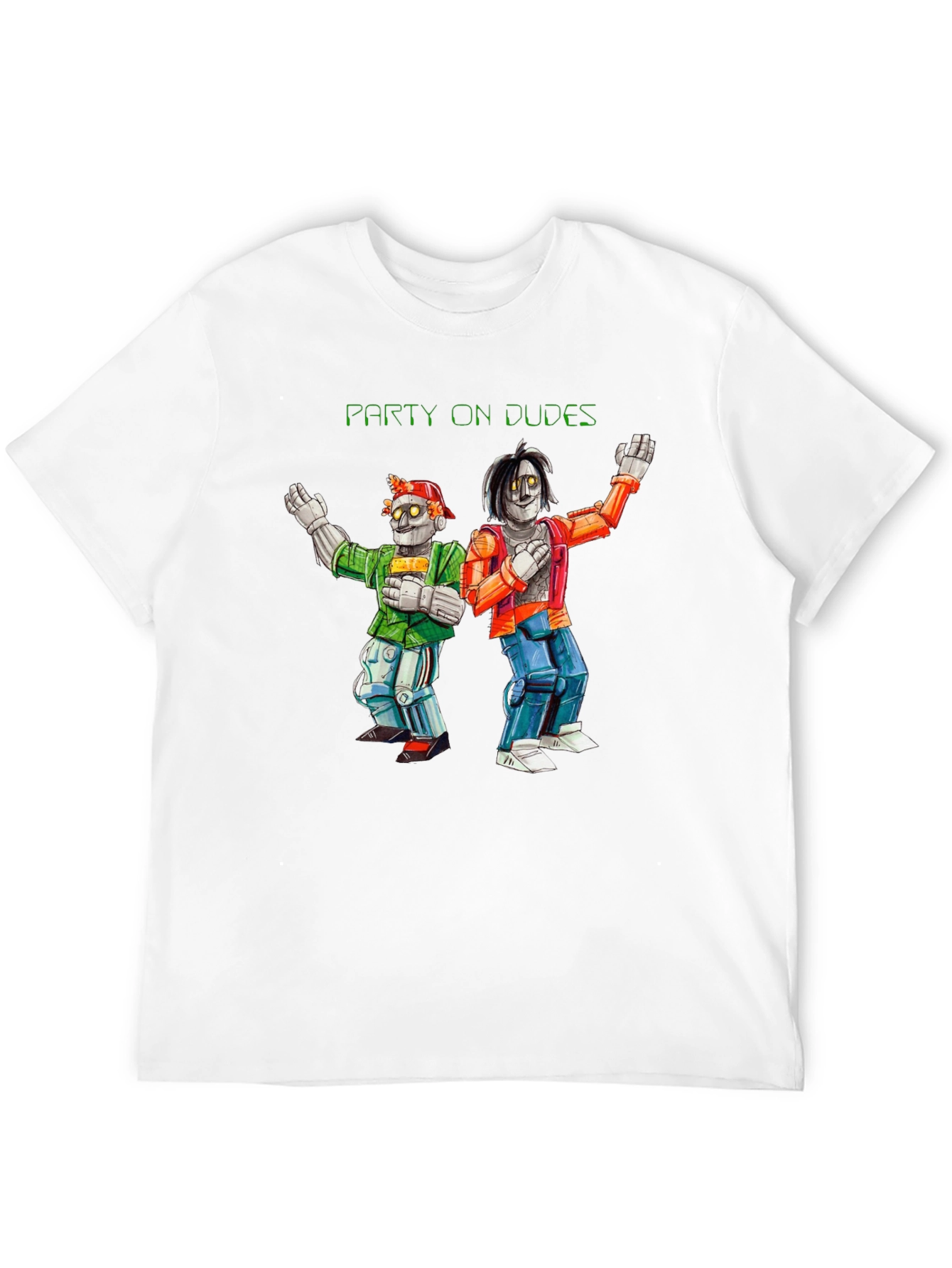 Black Party On Dudes T-Shirt - Novelty Graphic Tee view 12