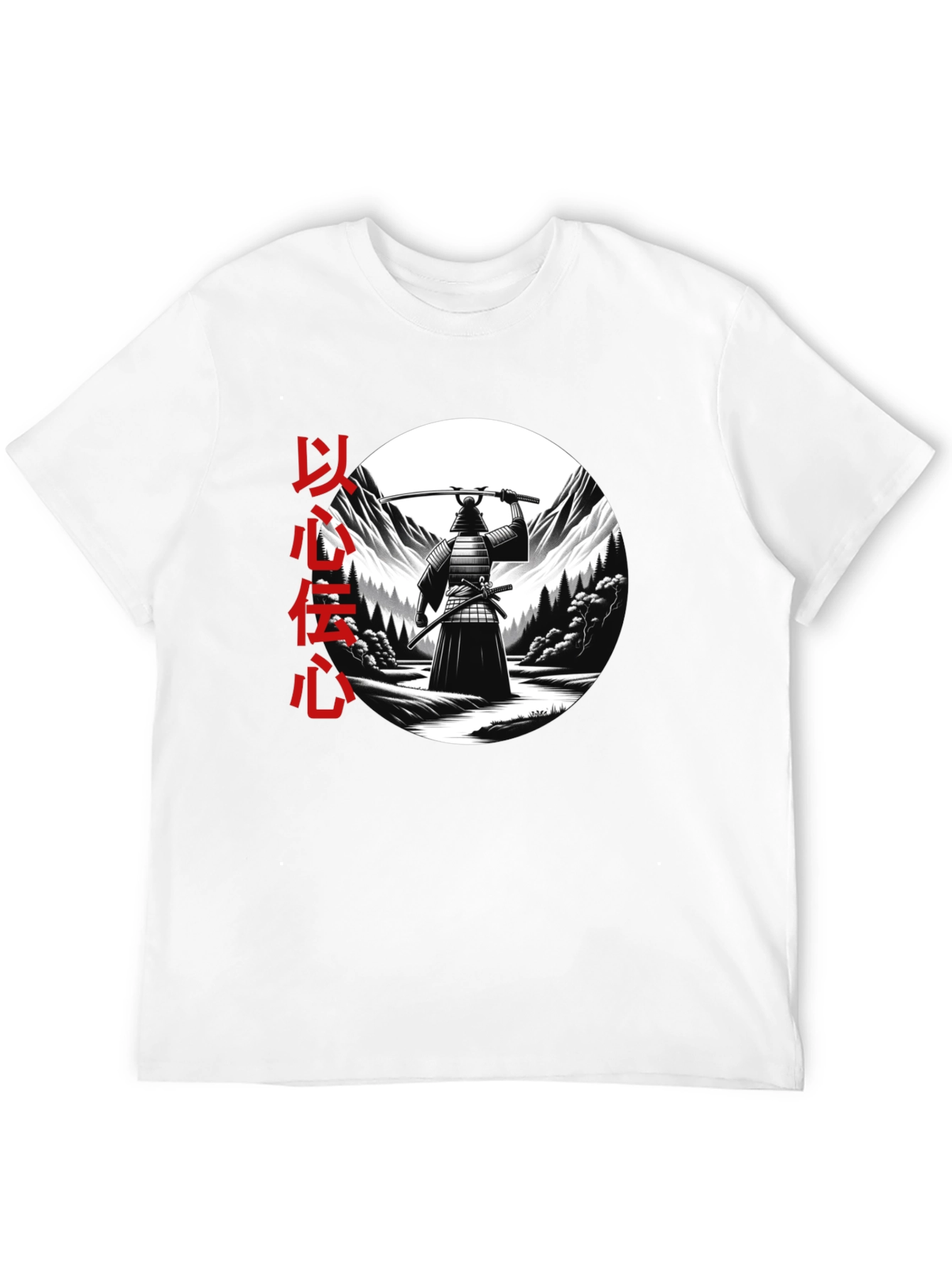 Black Samurai Warrior Graphic Tee - Japanese Culture T-Shirt view 12