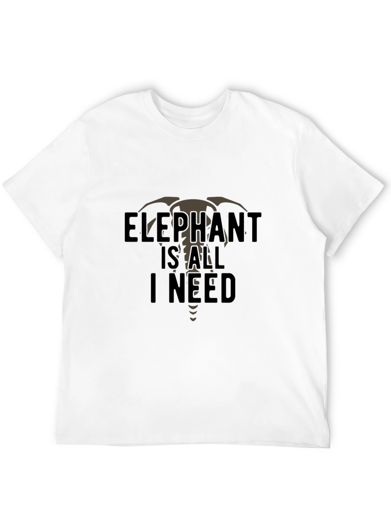 Black Elephant Is All I Need Graphic Tee - Men's Black T-Shirt view 12