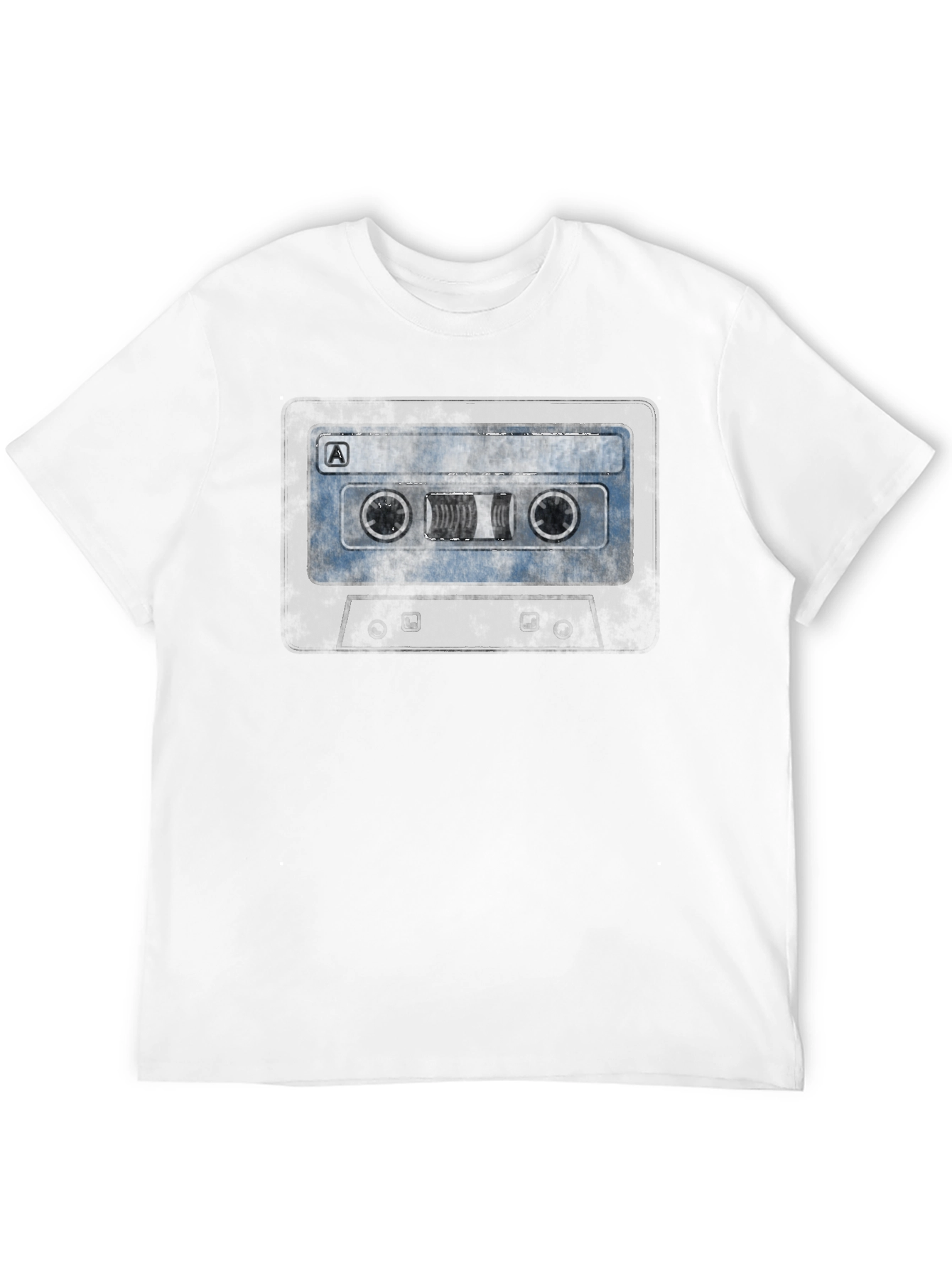 Black Retro Cassette Tape Graphic Tee - Vintage Music Lover Shirt view 12