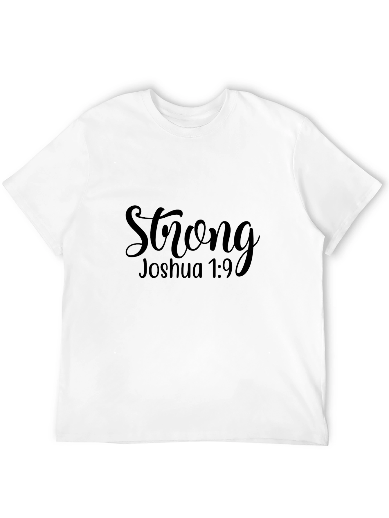 Black Strong Joshua 1:9 Black Graphic Tee view 12