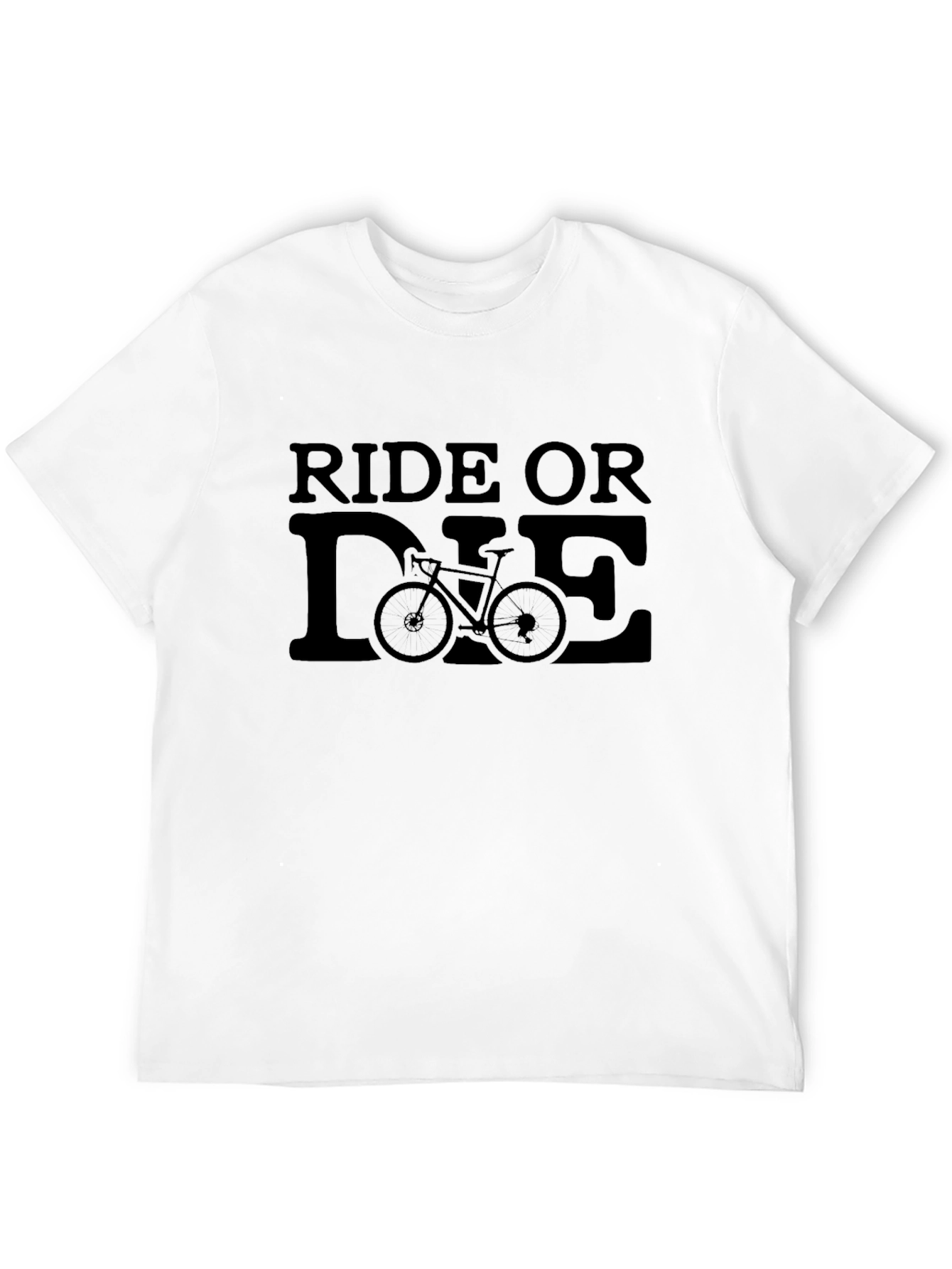 Black Ride or Die Bicycle Graphic T-Shirt view 12