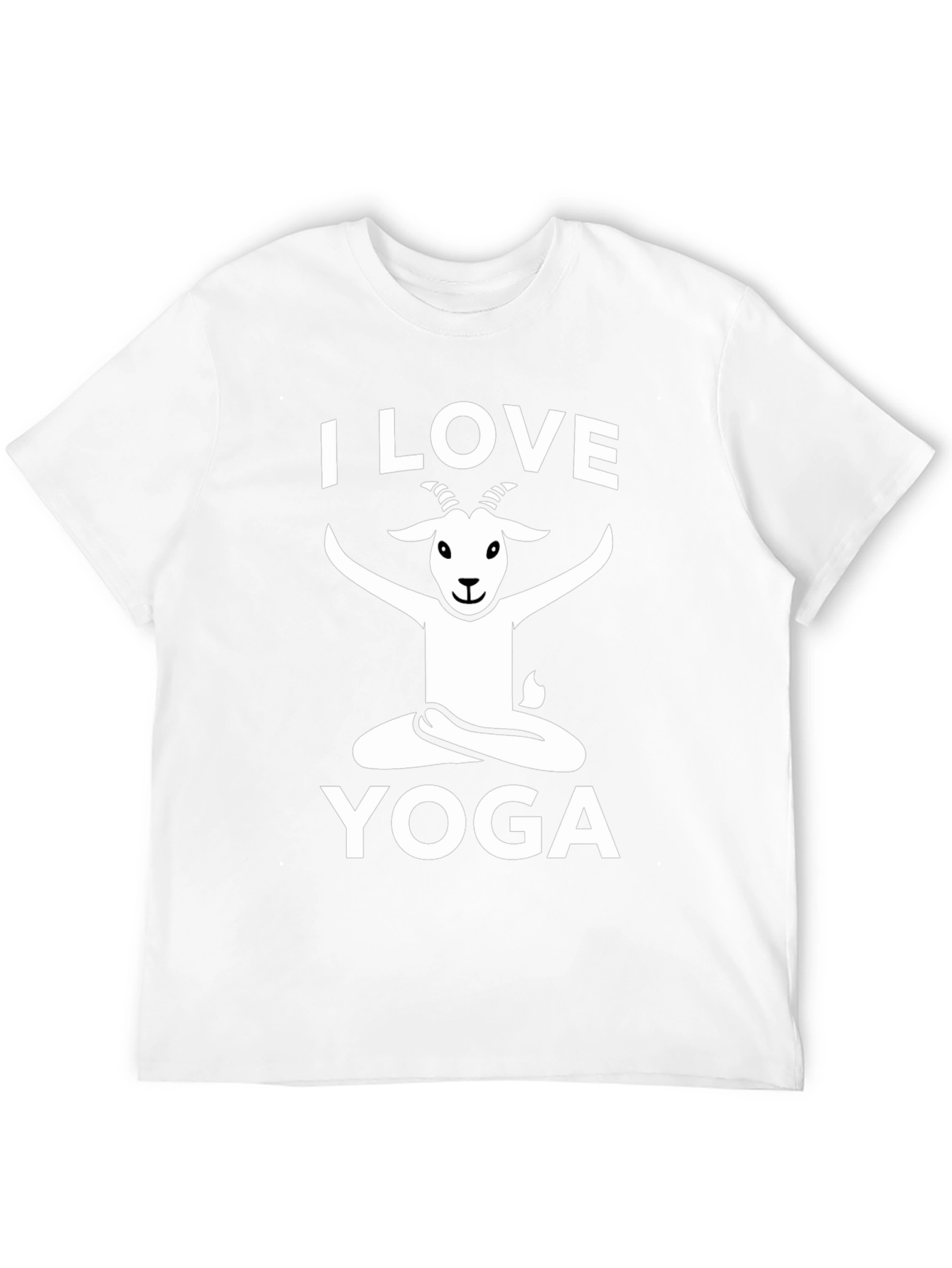 Black I Love Yoga Goat T-Shirt - Funny Graphic Tee view 12