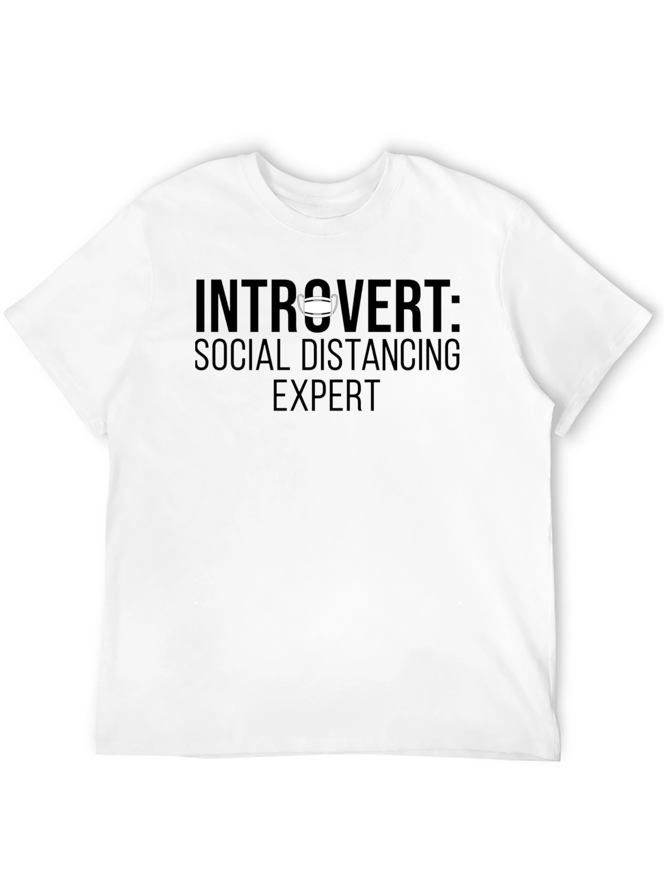 Black Introvert Social Distancing Expert T-Shirt view 12