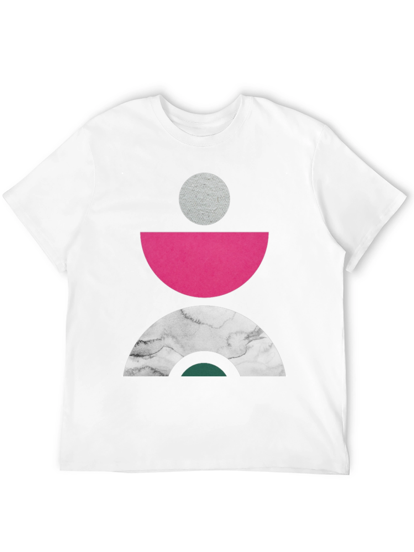 Black Geometric Print Crew Neck Tee view 12