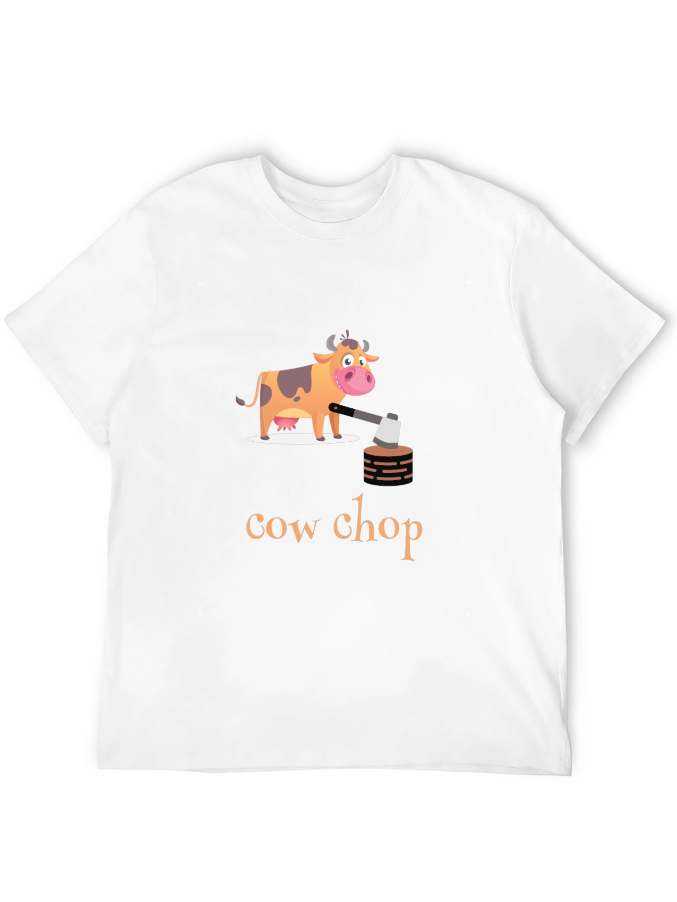 Black Cow Chop T-Shirt - Funny Graphic Tee view 12