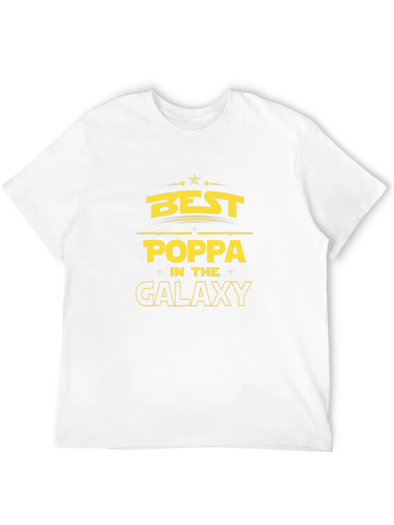 Black Best Poppa in the Galaxy Black T-Shirt view 12