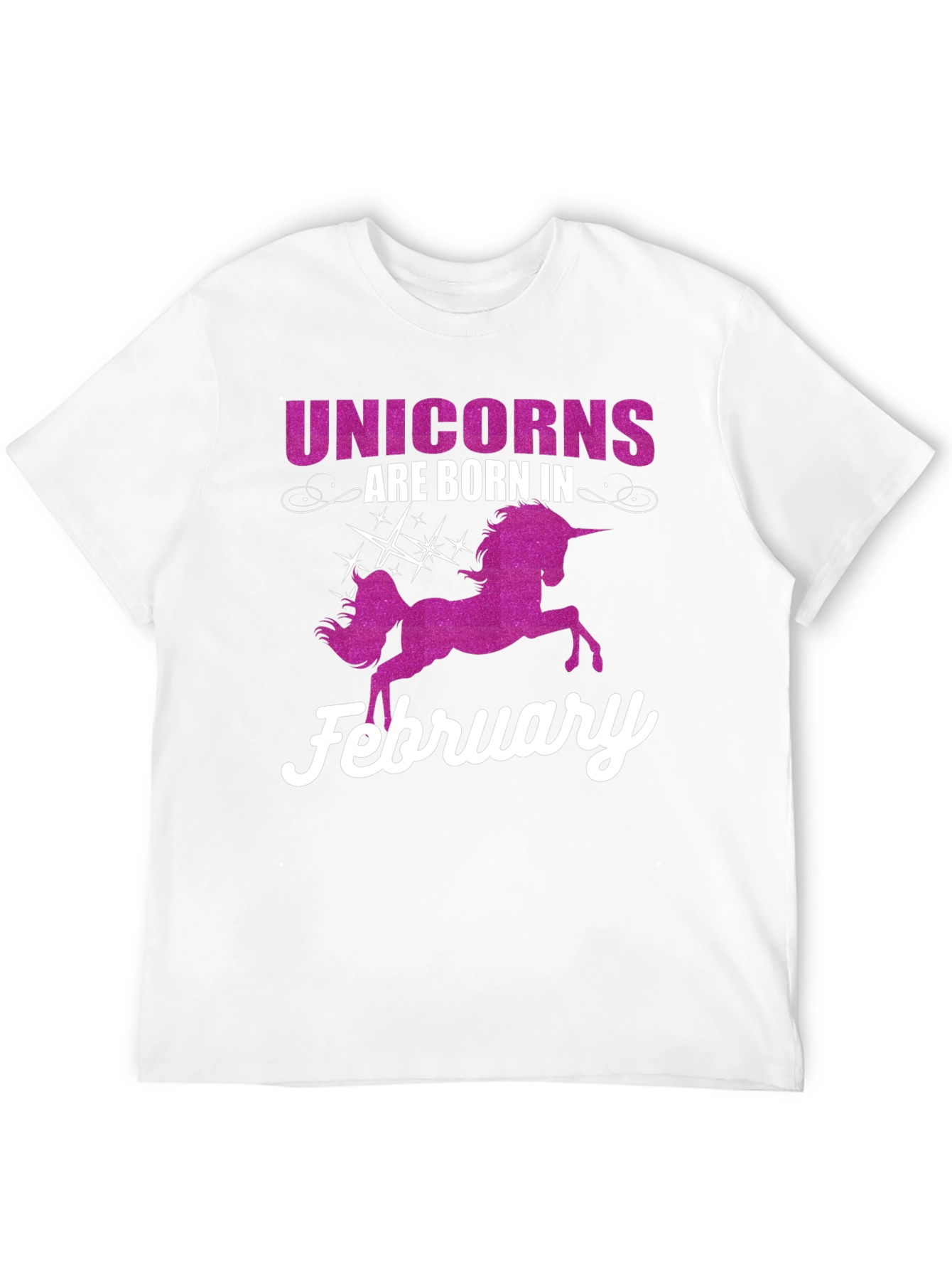 Black Unicorns Born in February T-Shirt view 12