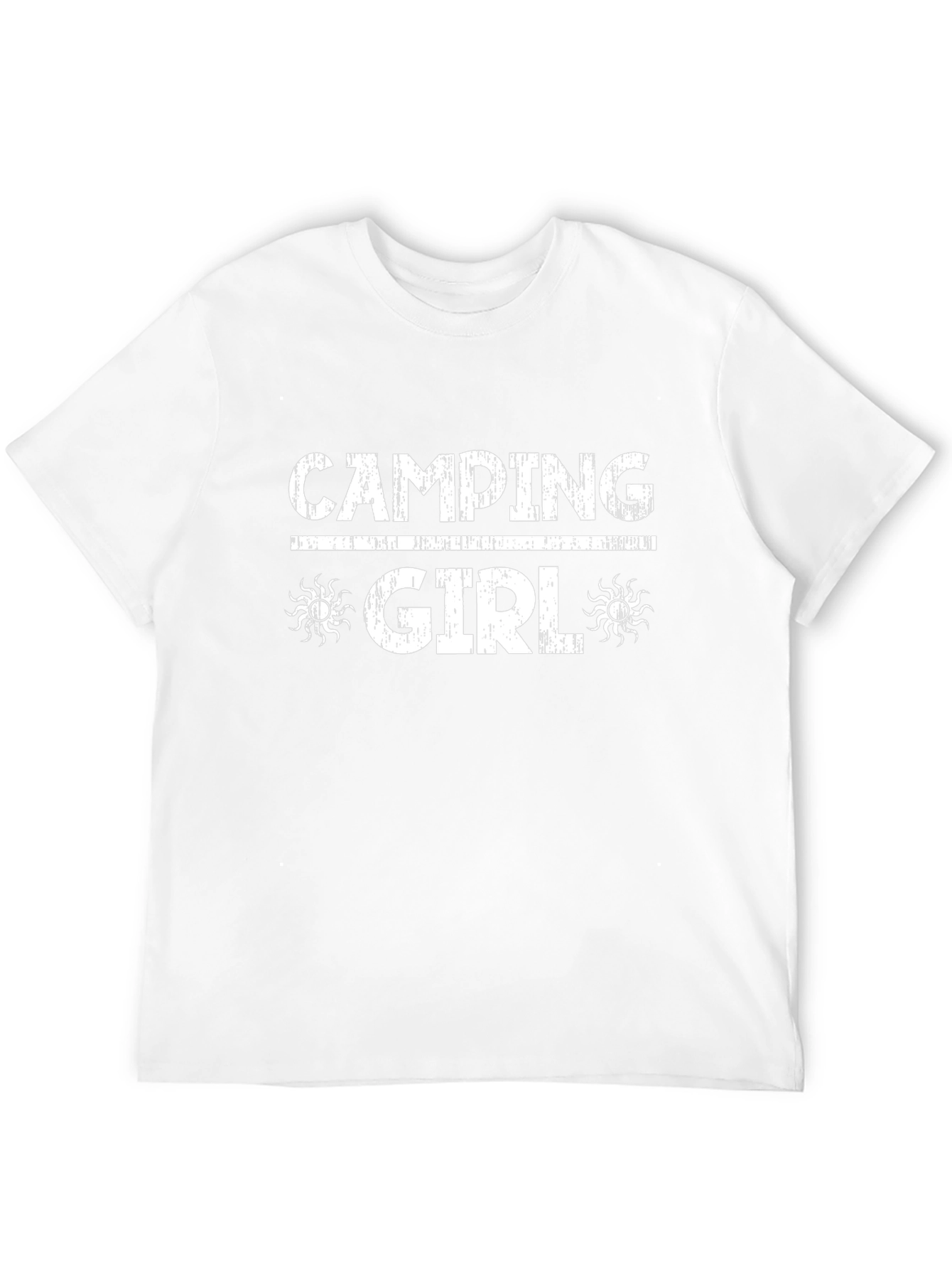 Black Camping Girl Graphic Tee - Black Cotton T-Shirt view 12