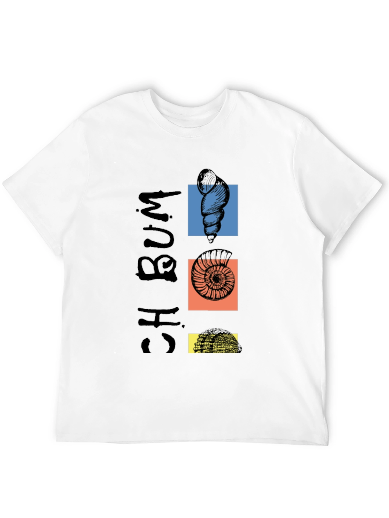 Black Abstract Seashell Graphic Tee - Black view 12